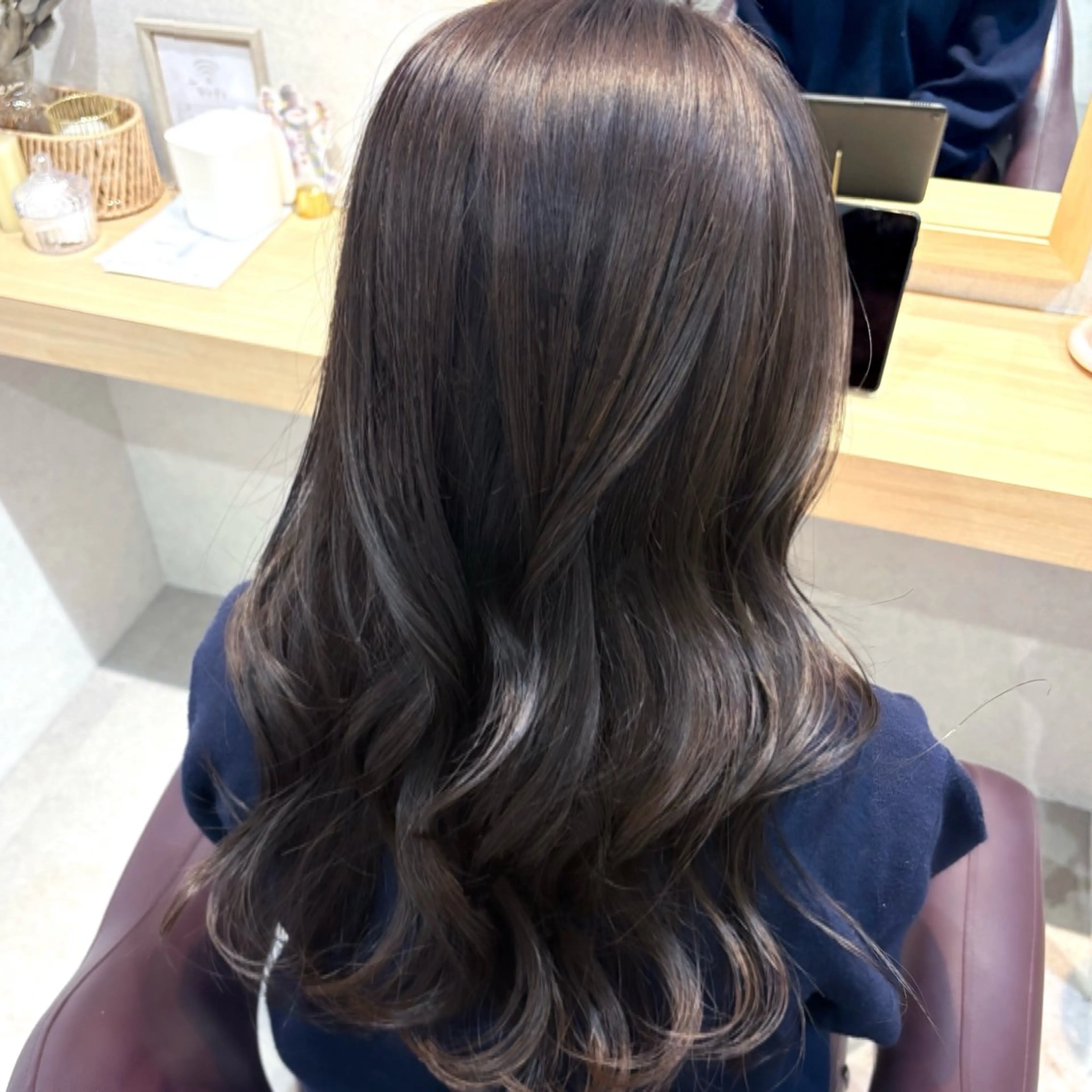 ロング カラー パーマ 透明感/チョコカラー 💍TAMA💍のヘアスタイル