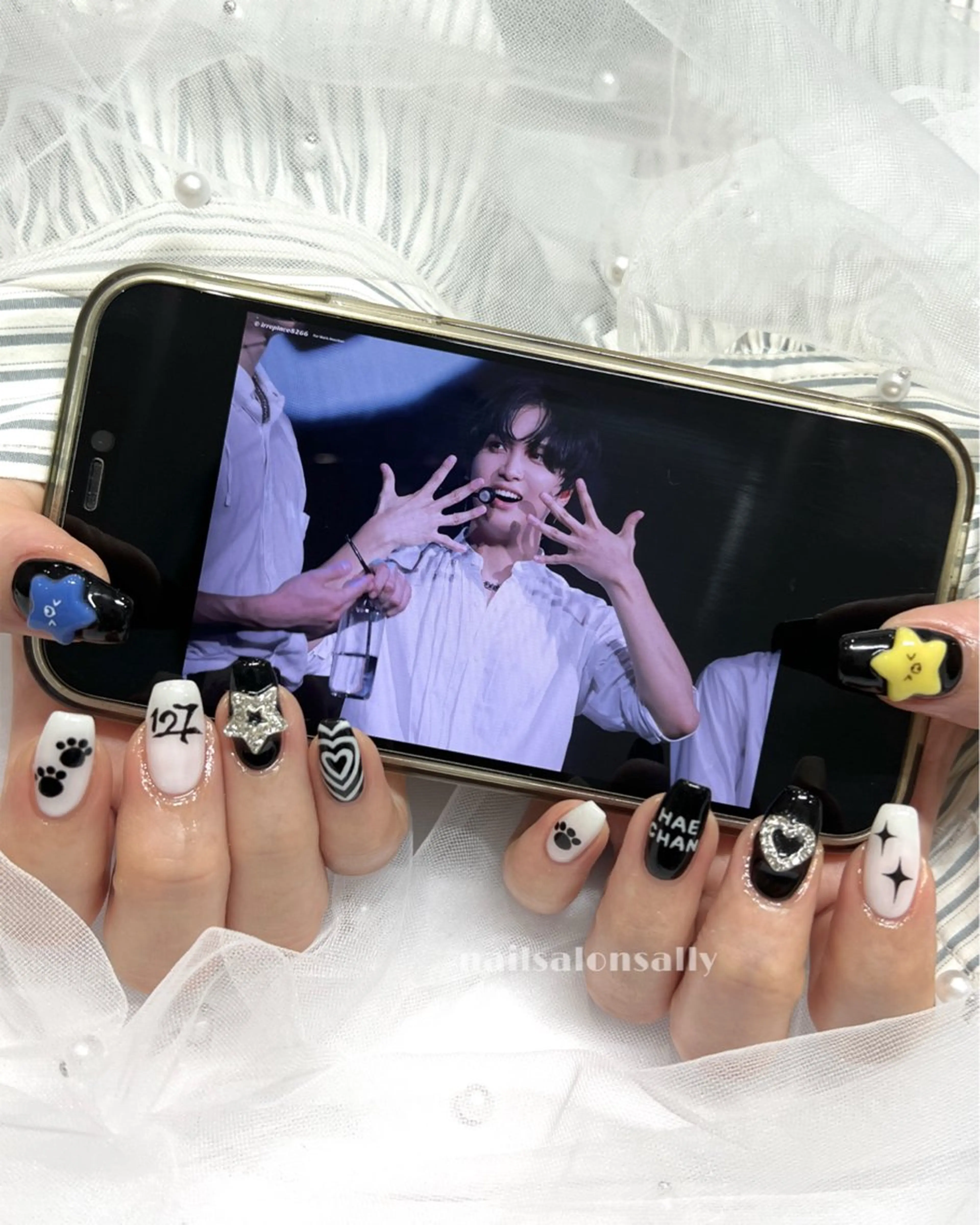ネイル ハンドネイル 原宿ネイル 推し活/ガーリー/のネイルデザイン