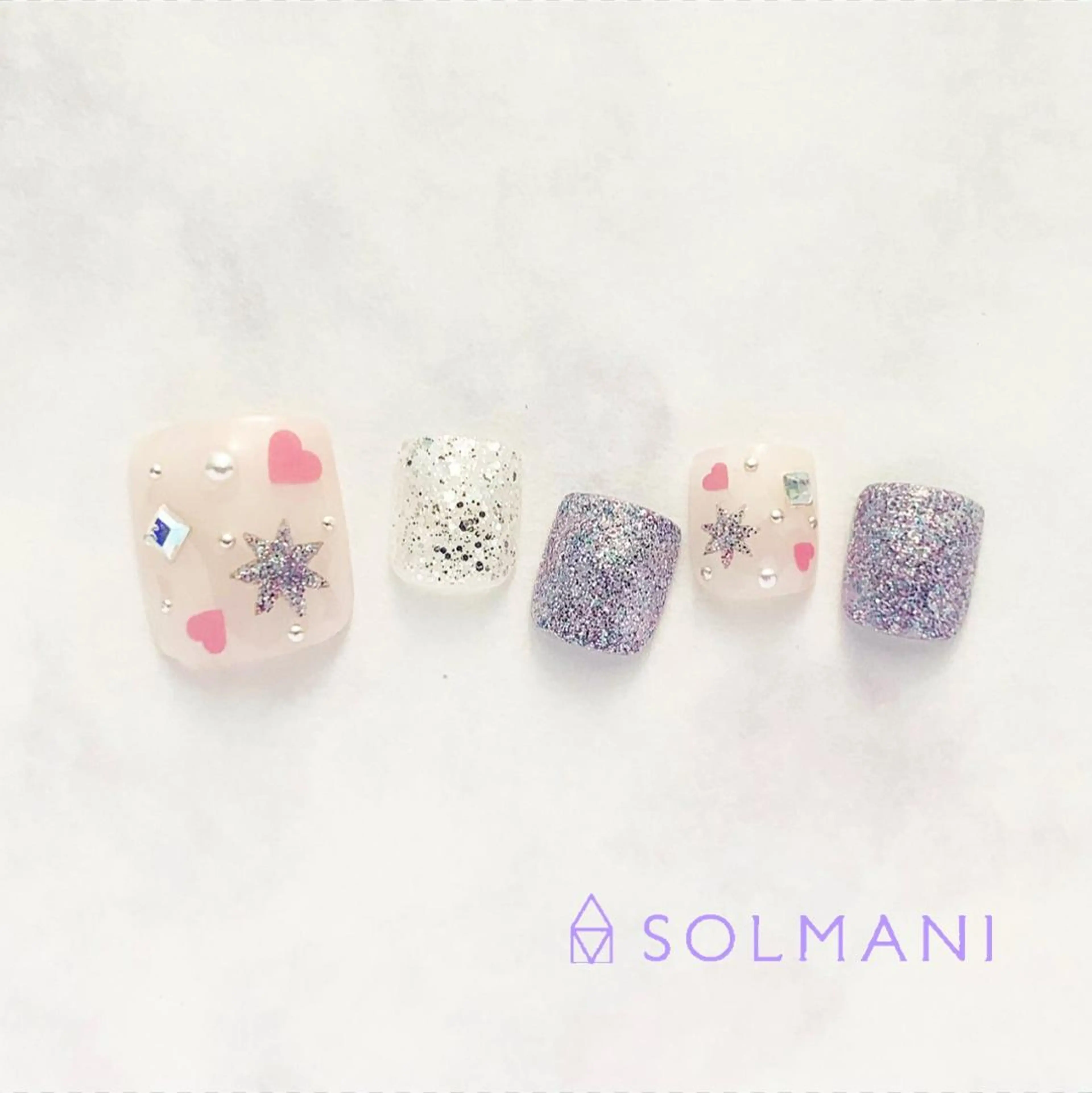 ネイル フットネイル バレンタイン SOLMANI 予約担当のネイルデザイン