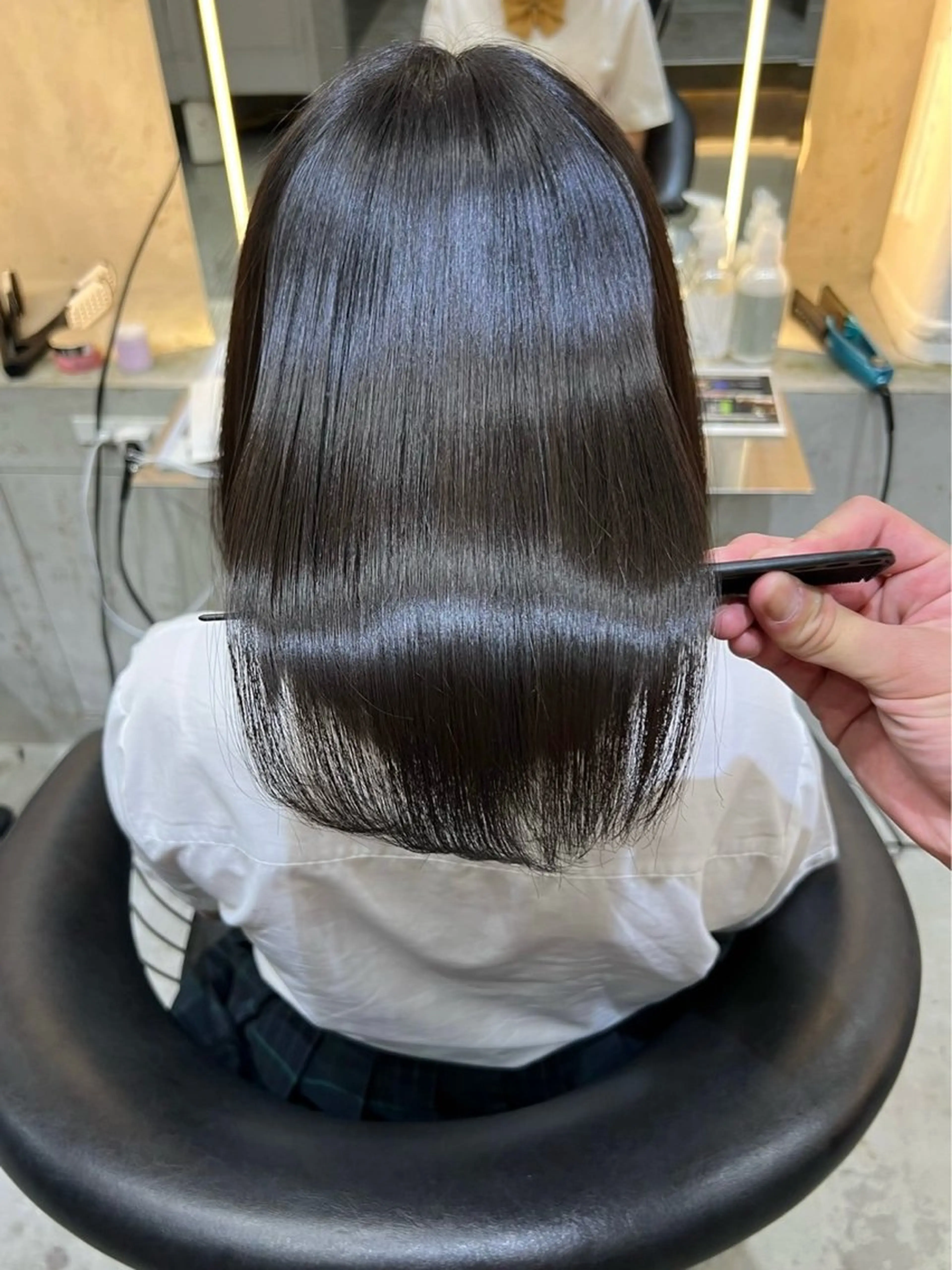 【🌈前髪が命🌈髪質改善】柔らか前髪縮毛矯正&集中補修トリートメント&可愛くスタイリング⭐️の写真