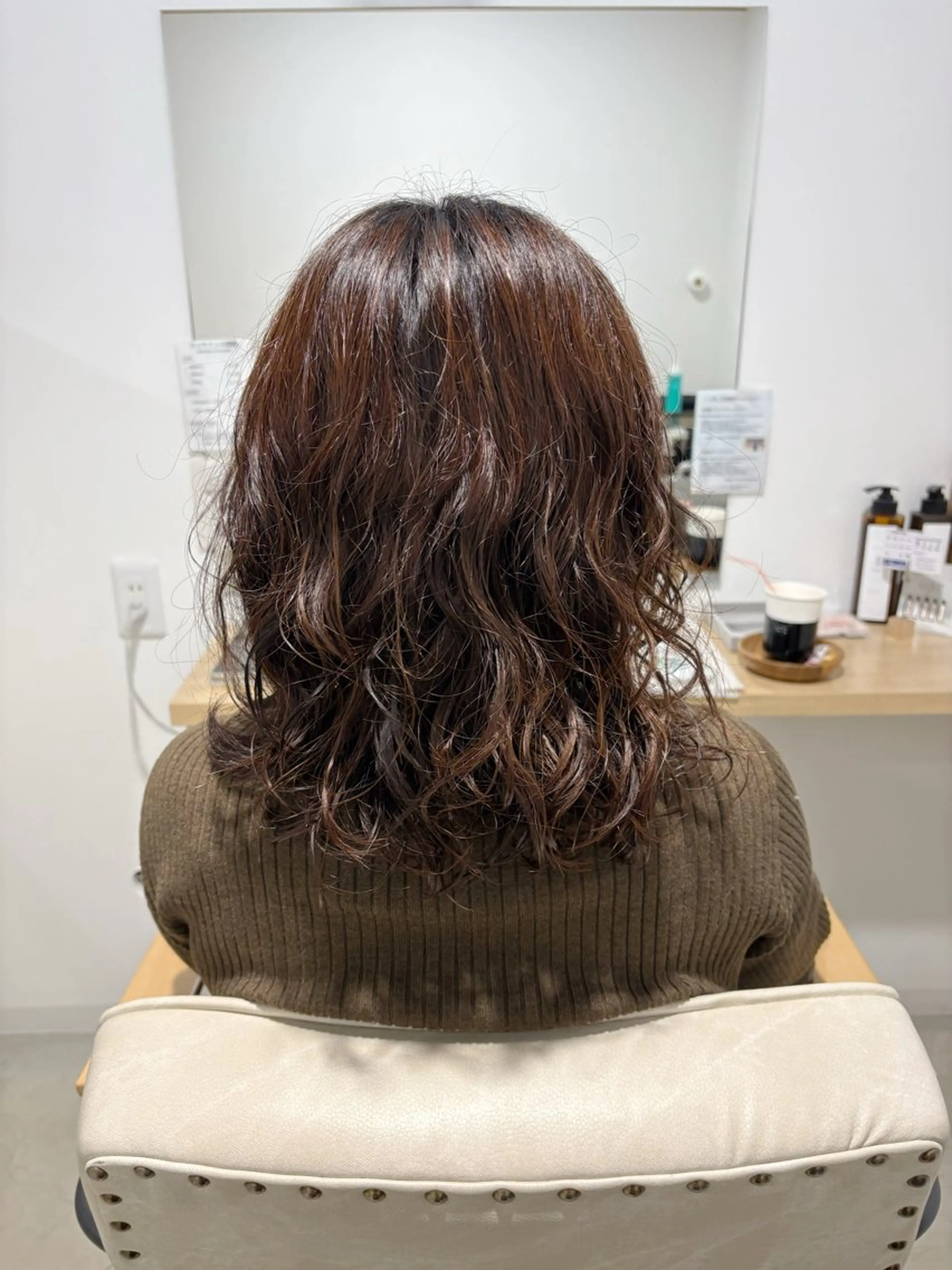 パーマ カット パーマ 藤原仁美/レイヤー /透明感カラーのヘアスタイル