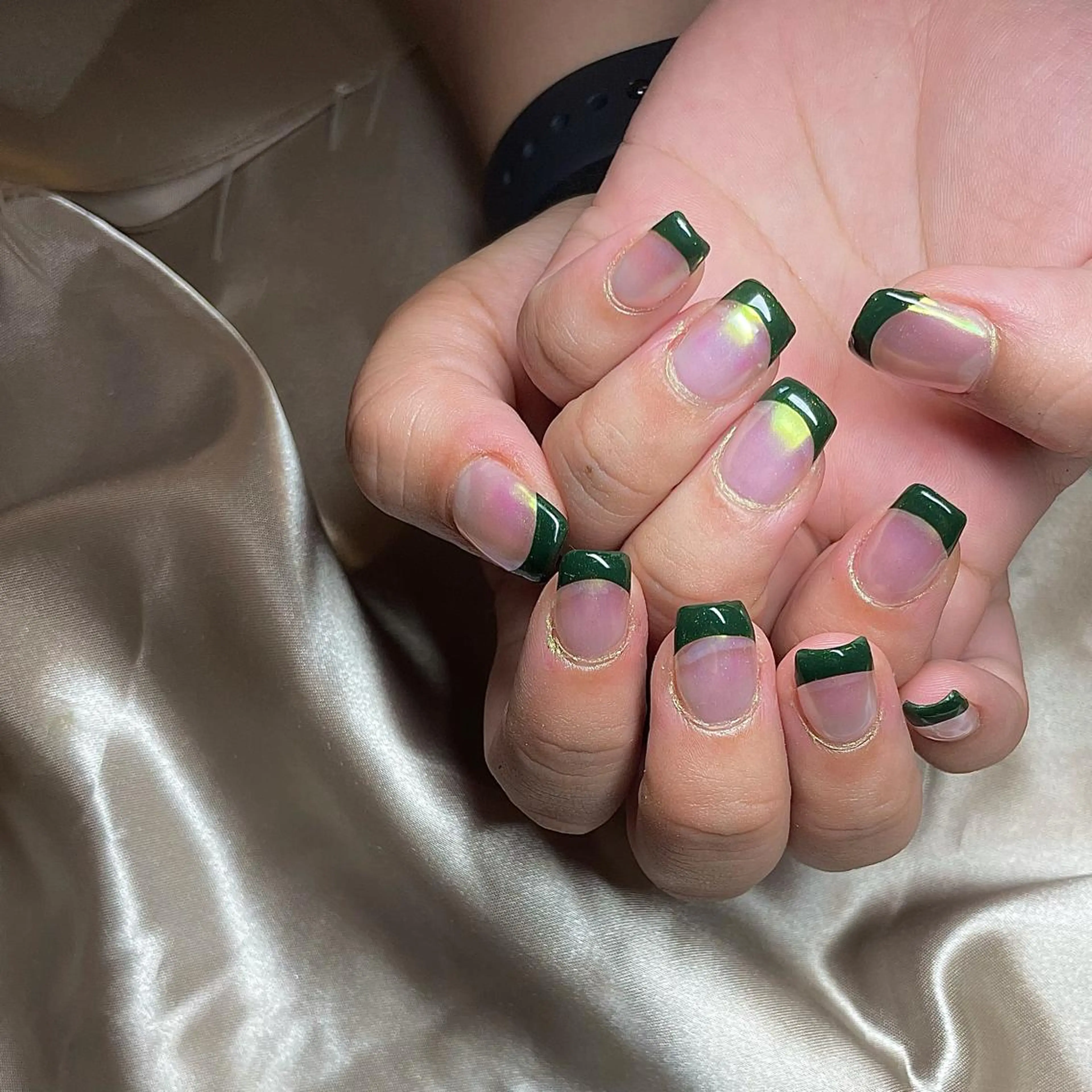 ショート カラー パーマ ヘアアレンジ メンズ キッズ ネイル マツエク・マツパ オーロラネイル フレンチネイル nail&eye Aoのマツエク・マツパデザイン