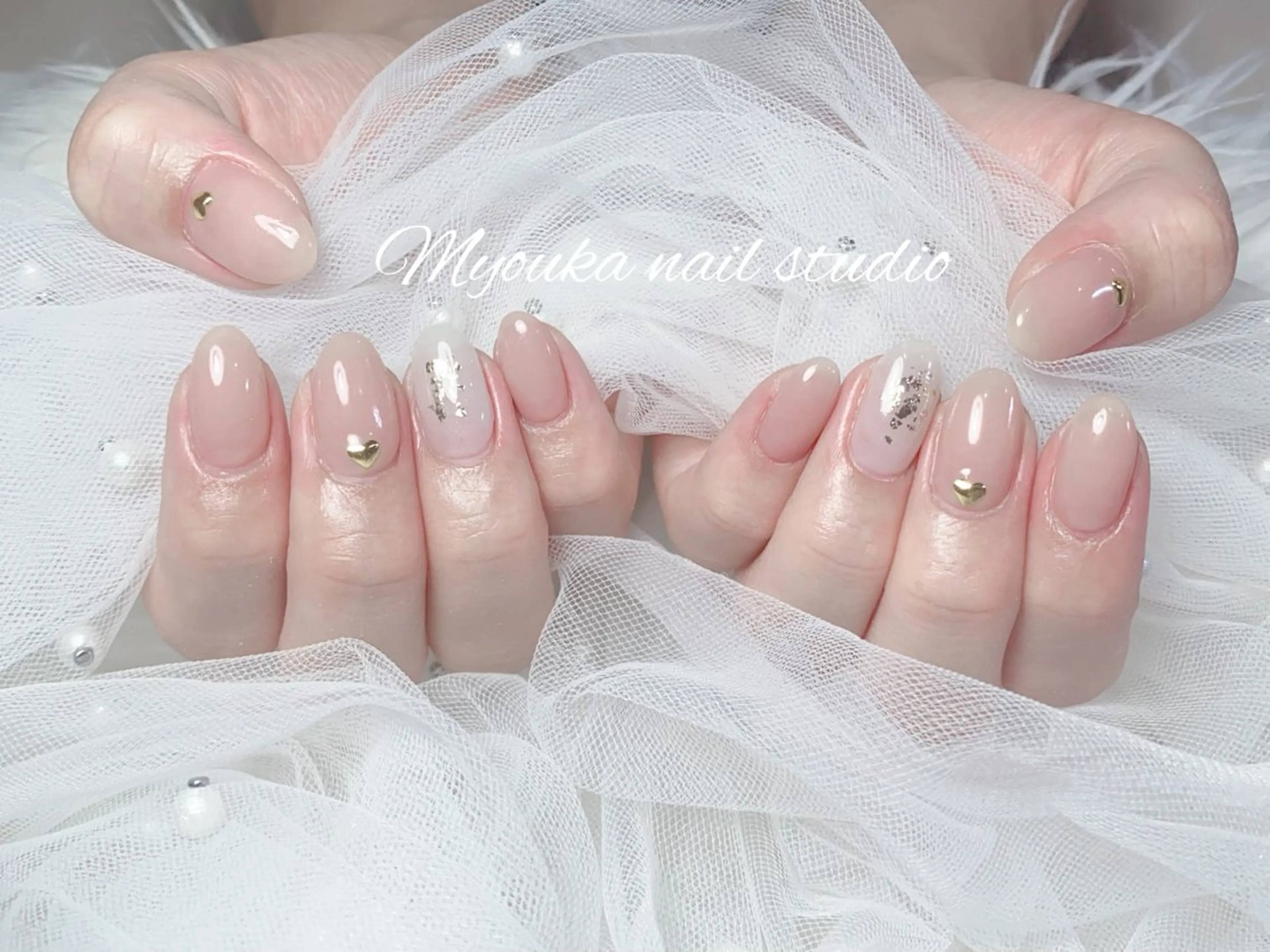 ネイル チークネイル 長さ出し フットネイル ジェルネイル グラデーション ハンドネイル ハンドケア Myouka所属・Myouka 板橋区大山駅前店のネイルデザイン