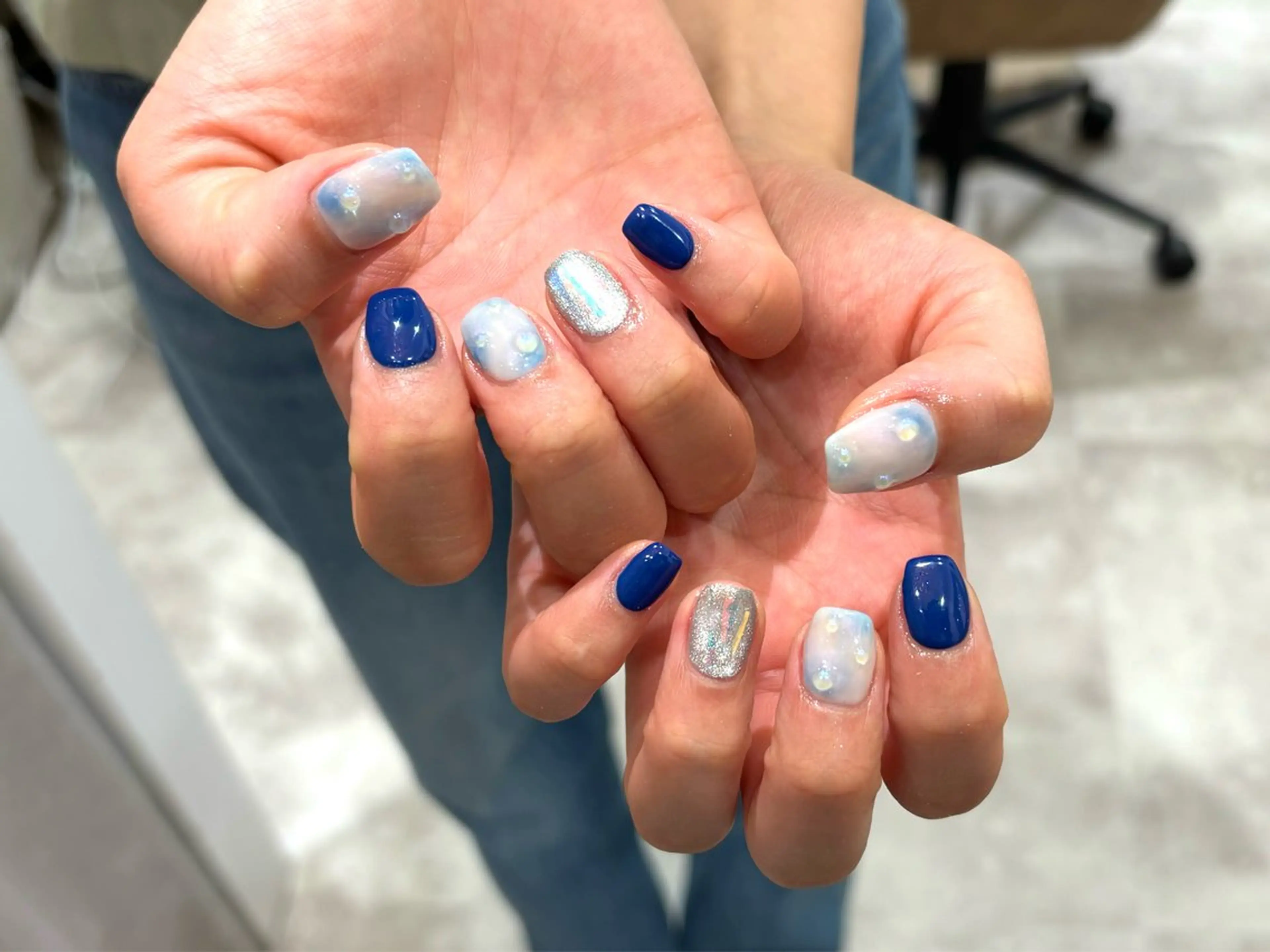 ネイル ブルー Malama Nail所属・Malama Nailのネイルデザイン