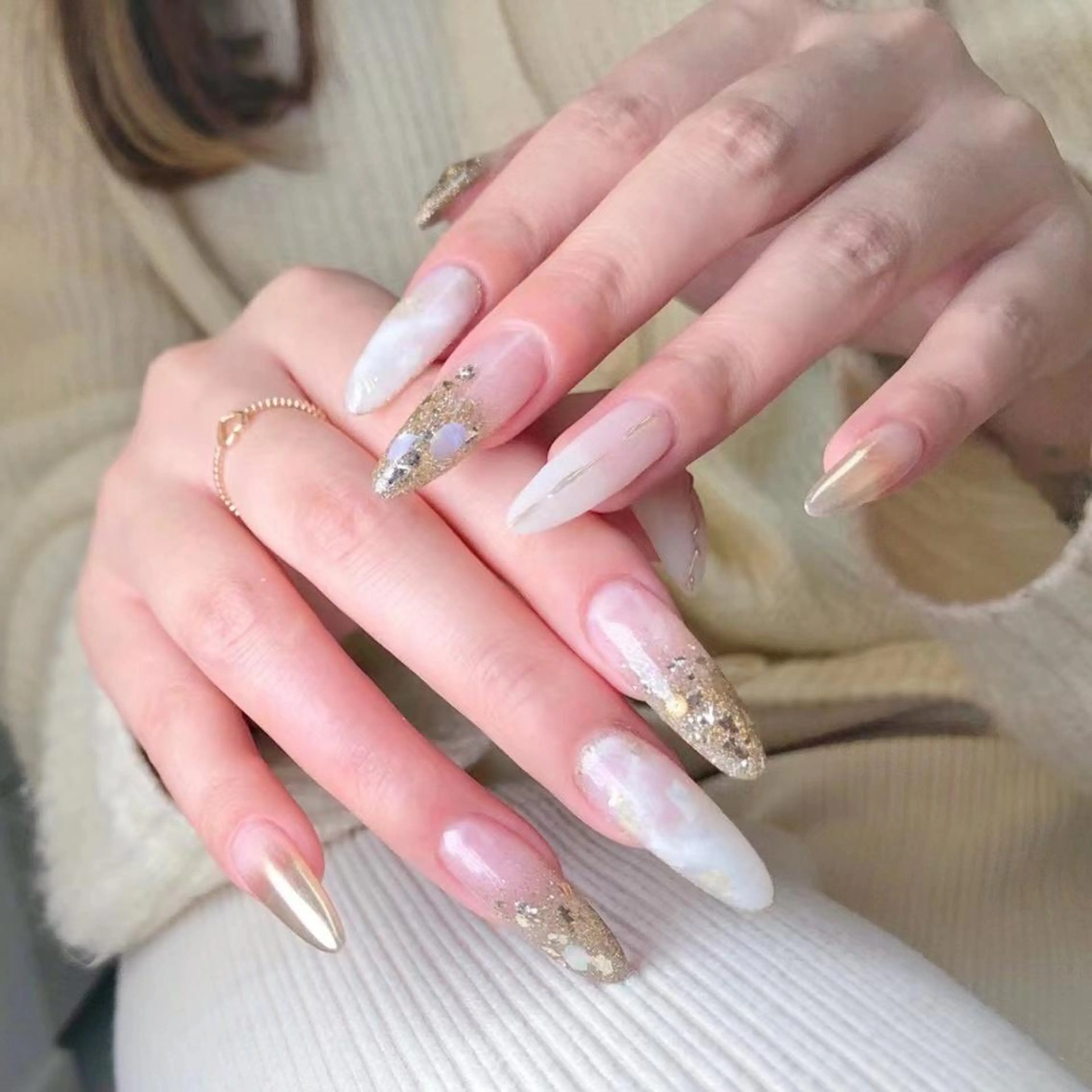 ネイル 長さ出し ジェルネイル Nail Salon kihi大塚店のネイルデザイン