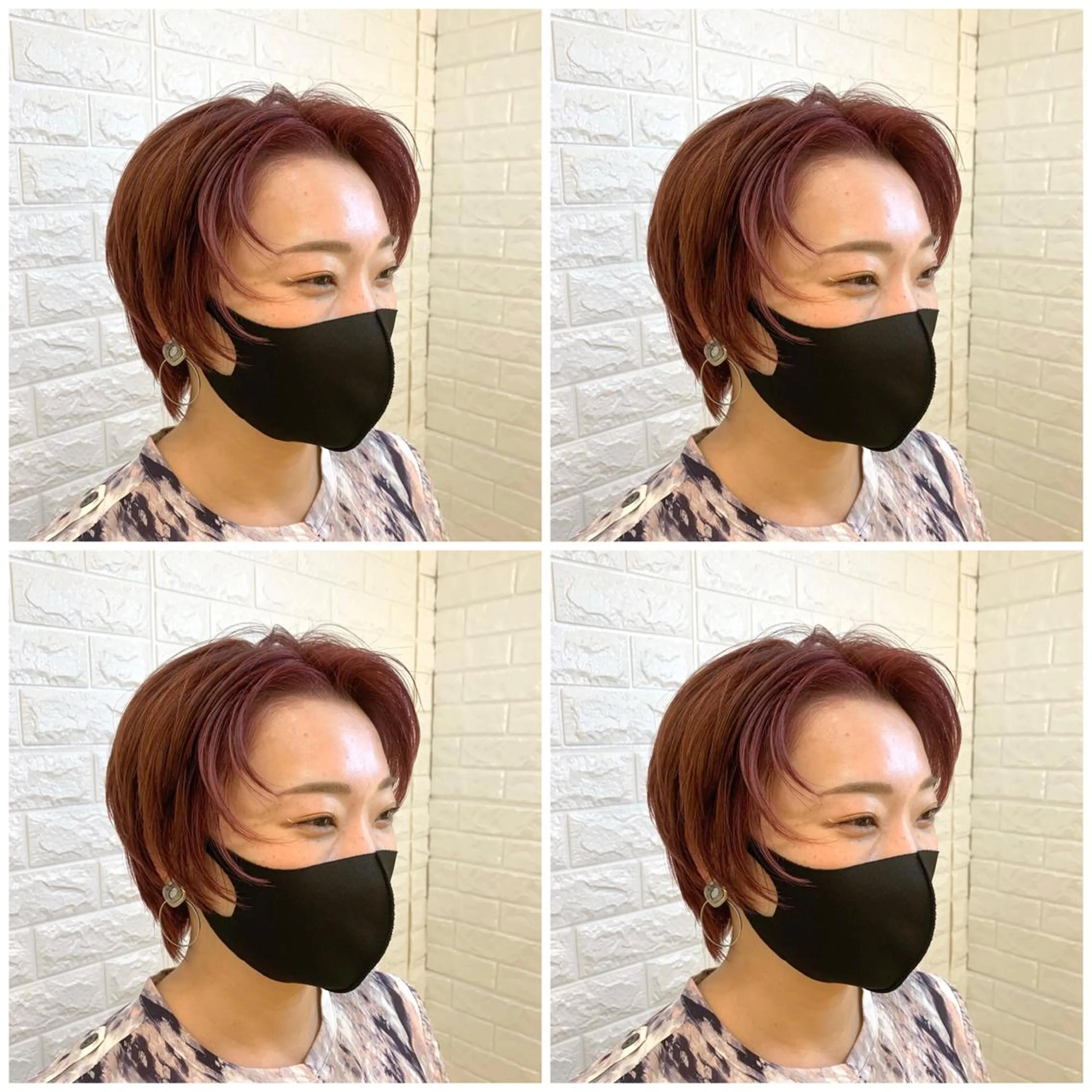 ショート カラー ミストバング  フェイスフレーミング ヘアカラー ハイトーン/ブリーチ 山崎　悠次のヘアスタイル
