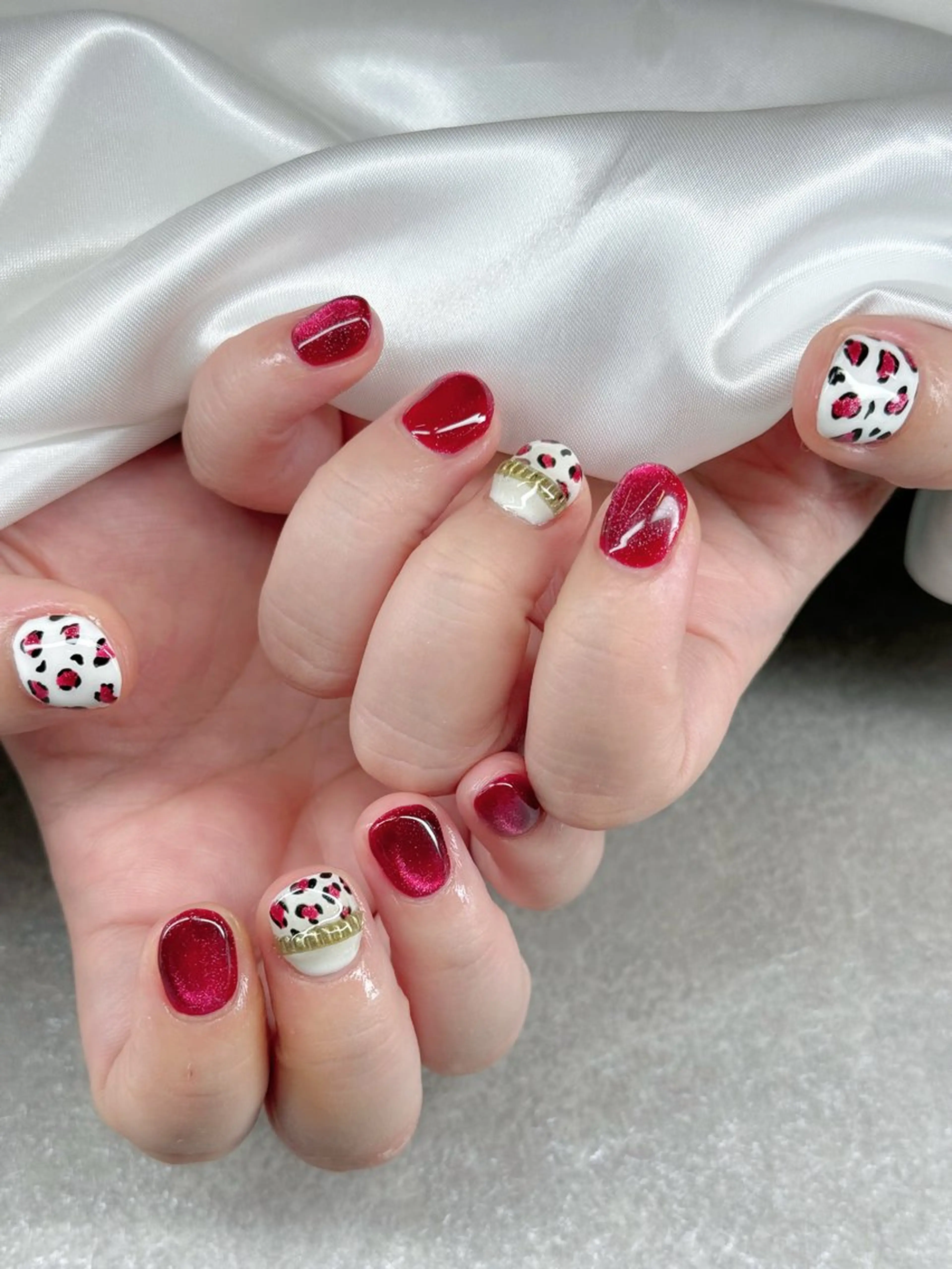 ネイル ショートネイル ハンドネイル Agate miku🎀‧₊のネイルデザイン