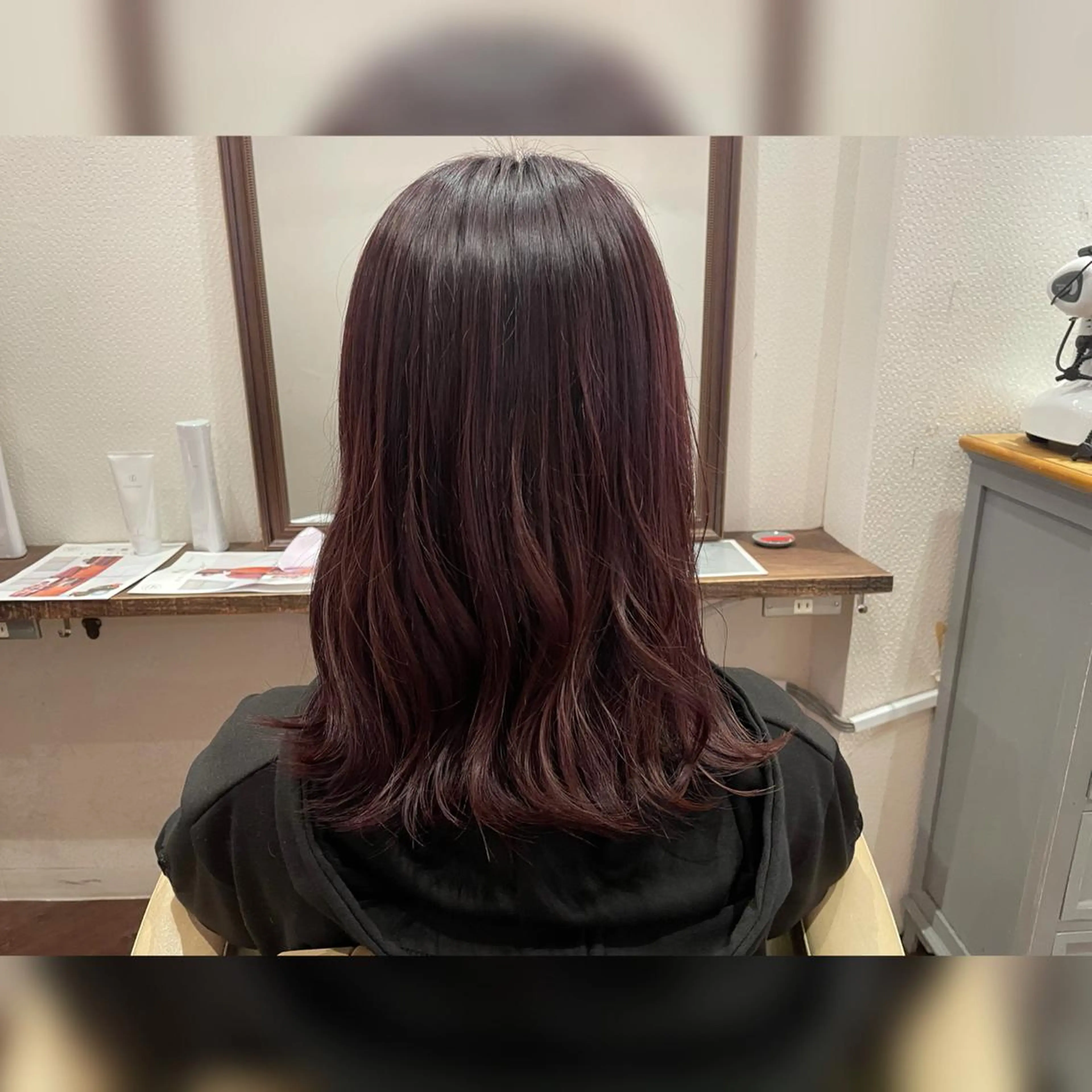 セミロング カラー ブラウンカラー バイオレットカラー バイオレットブラウン マイ 【川口】のヘアスタイル