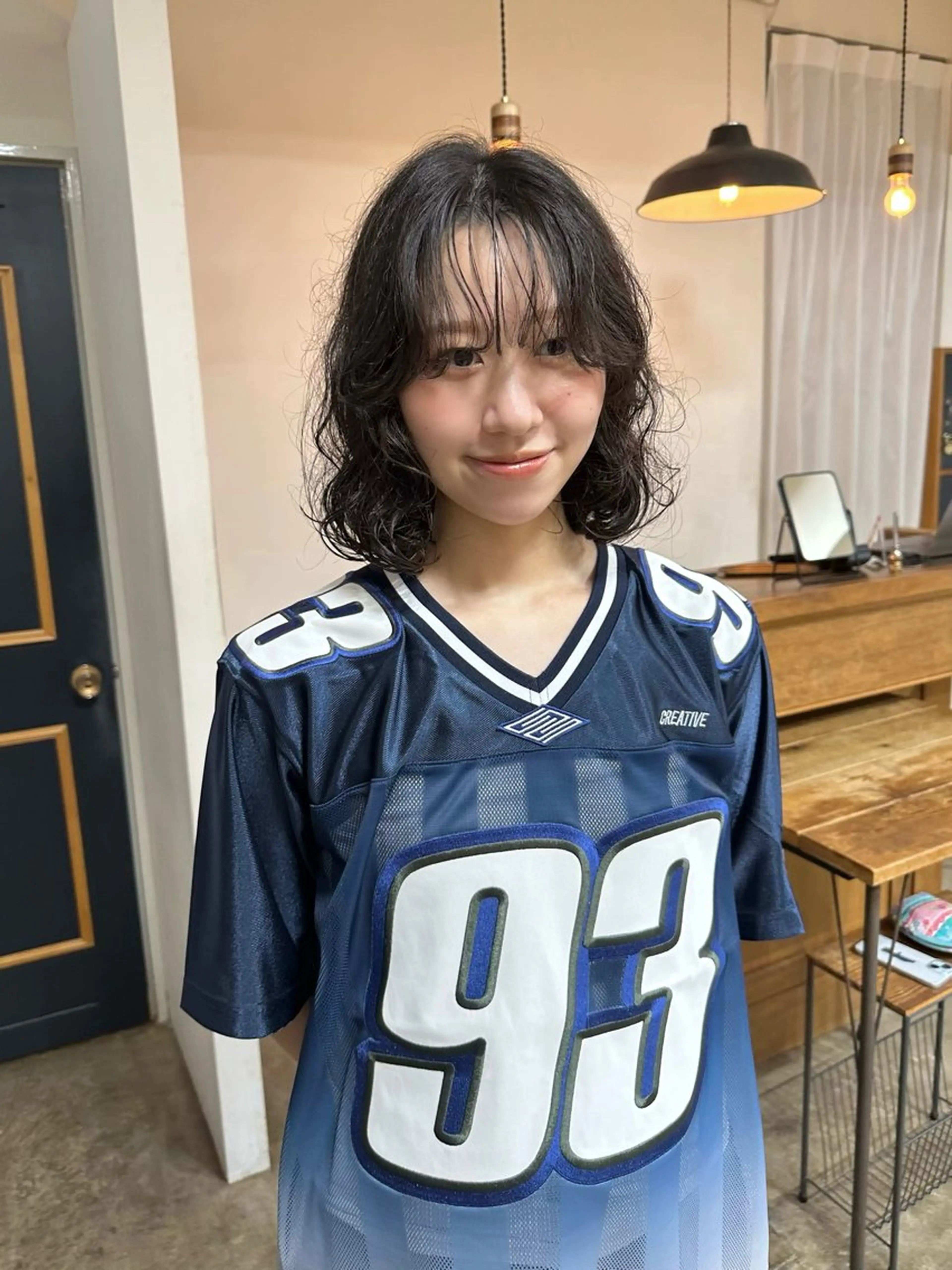 ミディアム ミディアムパーマ レイヤーカット カット トリートメント NAGISA 🎀透明感カラー🎀のヘアスタイル