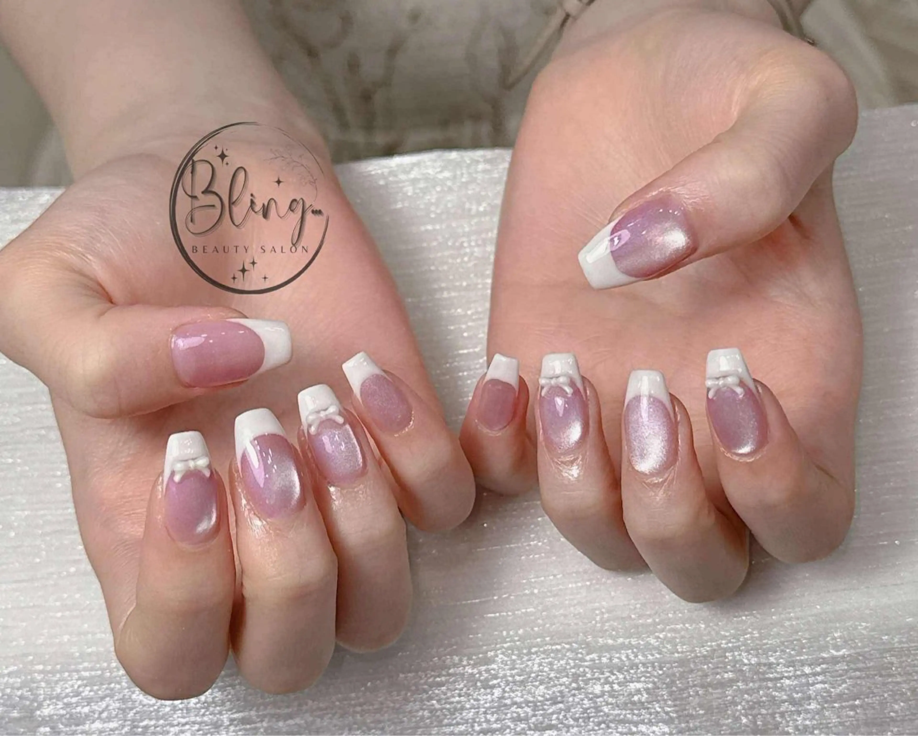 ネイル 長さ出し フレンチネイル 韓国ネイル レース マグネットネイル ハンドネイル nami ナミのネイルデザイン