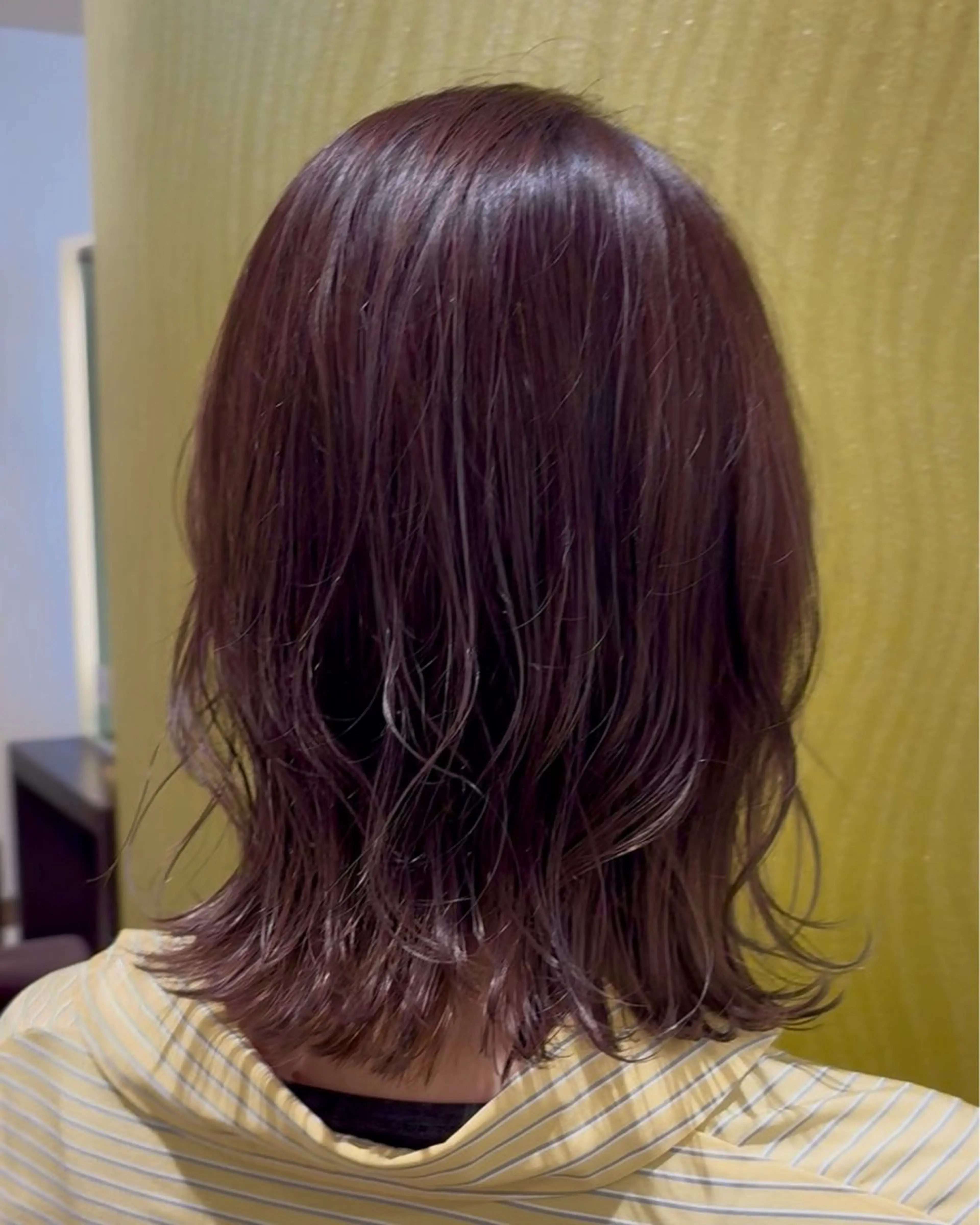 ミディアム カラー ヘアアレンジ 藤原 智恵のヘアスタイル