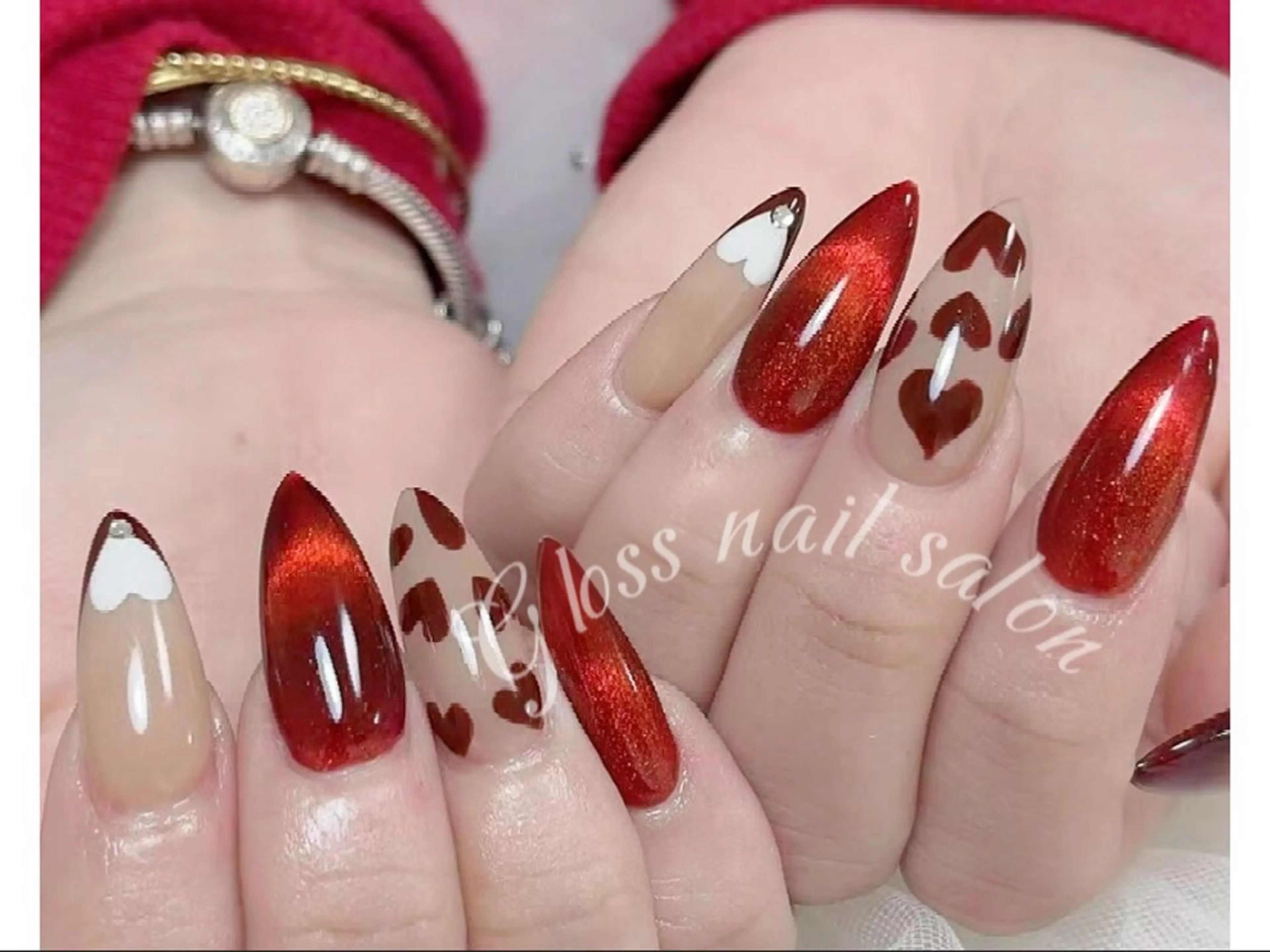 💎豪華デザイン✨ チップ長さ出し×持ち込み6本デザイン🩷の写真