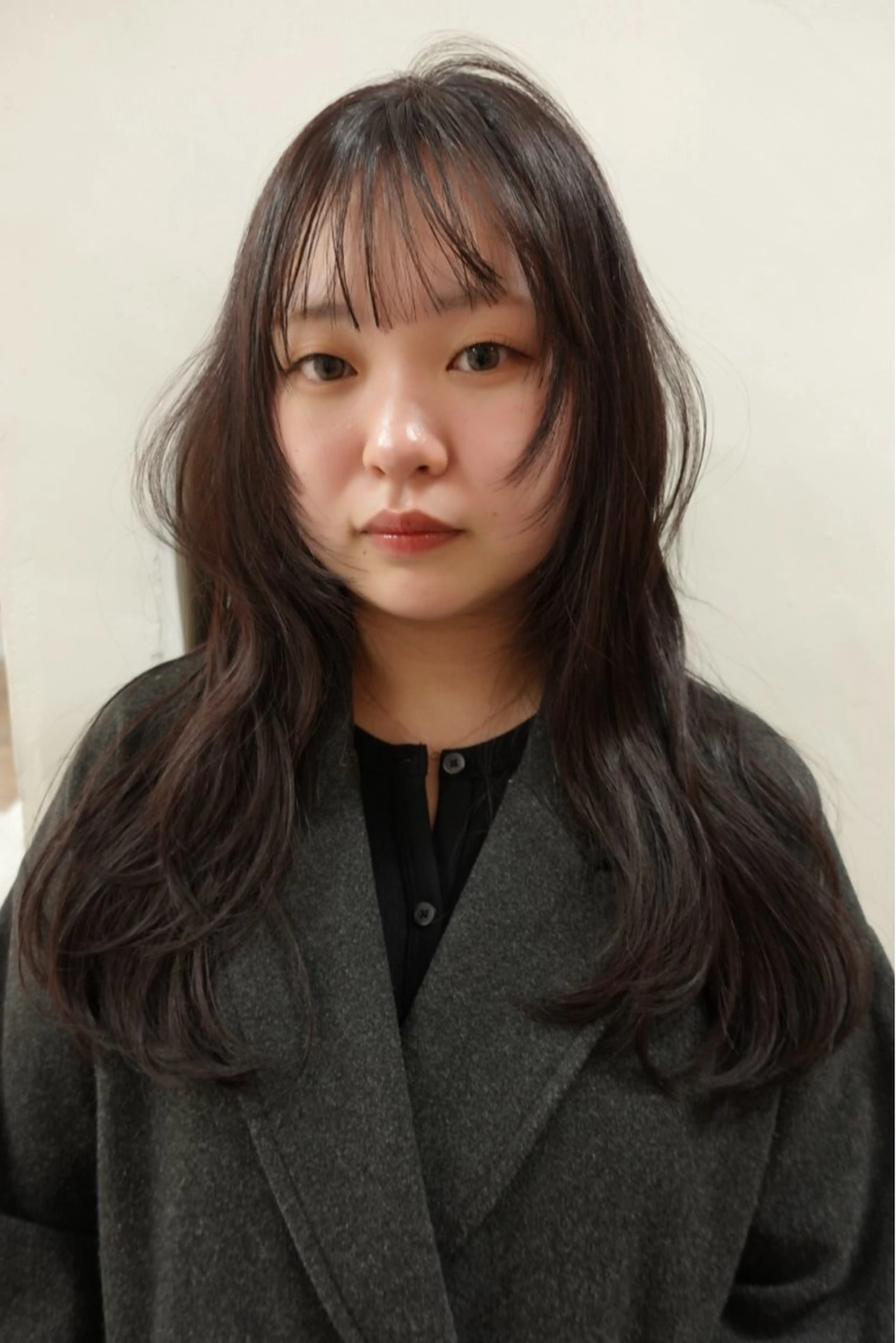 ロング 顔周りカット ロング 柴田 美育のヘアスタイル