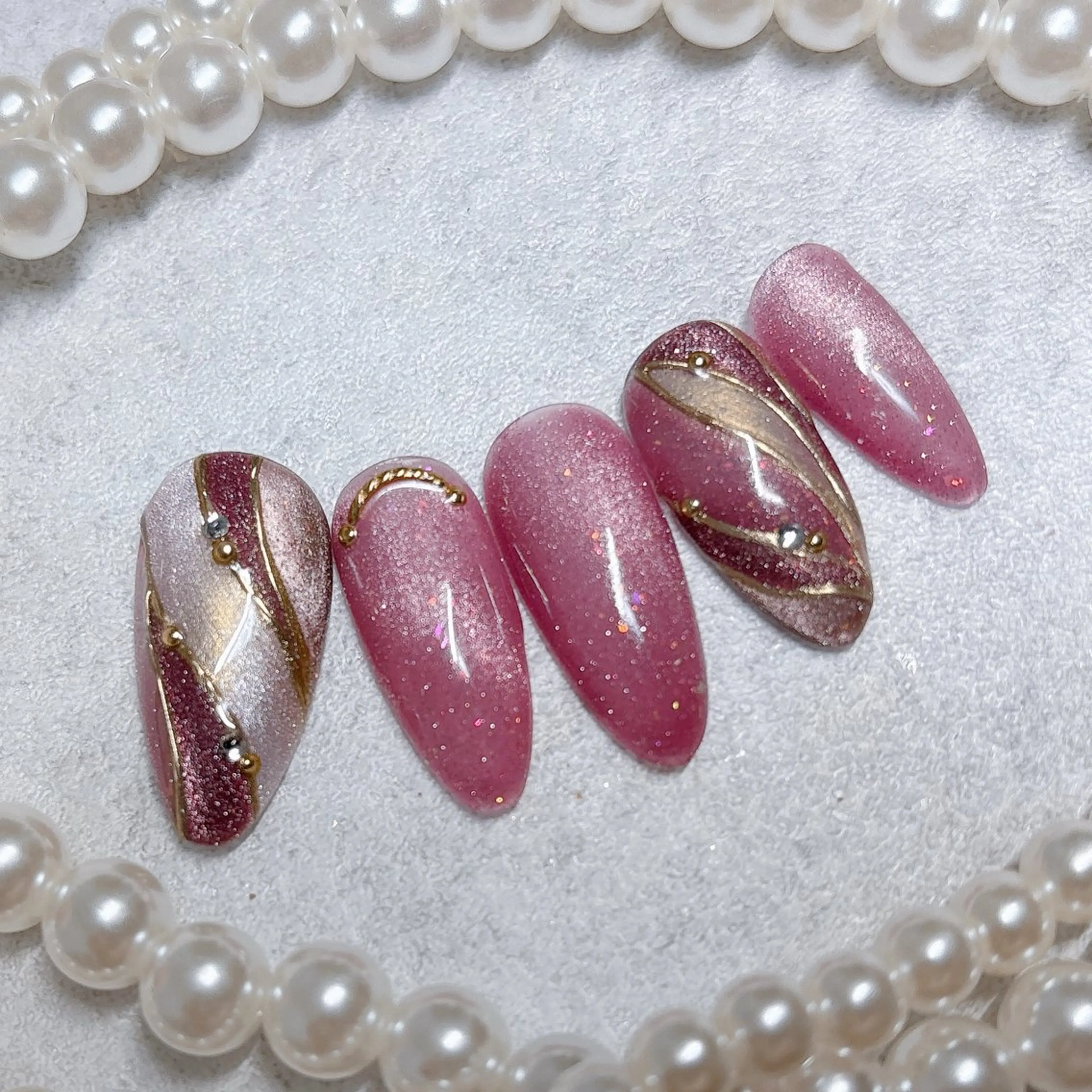 【初回ジェルオフ無料】持ち込みデザイン🆗💕90分やり放題コース(丁寧ケア&パラジェル+1100)長さだし+660円​〜​の写真