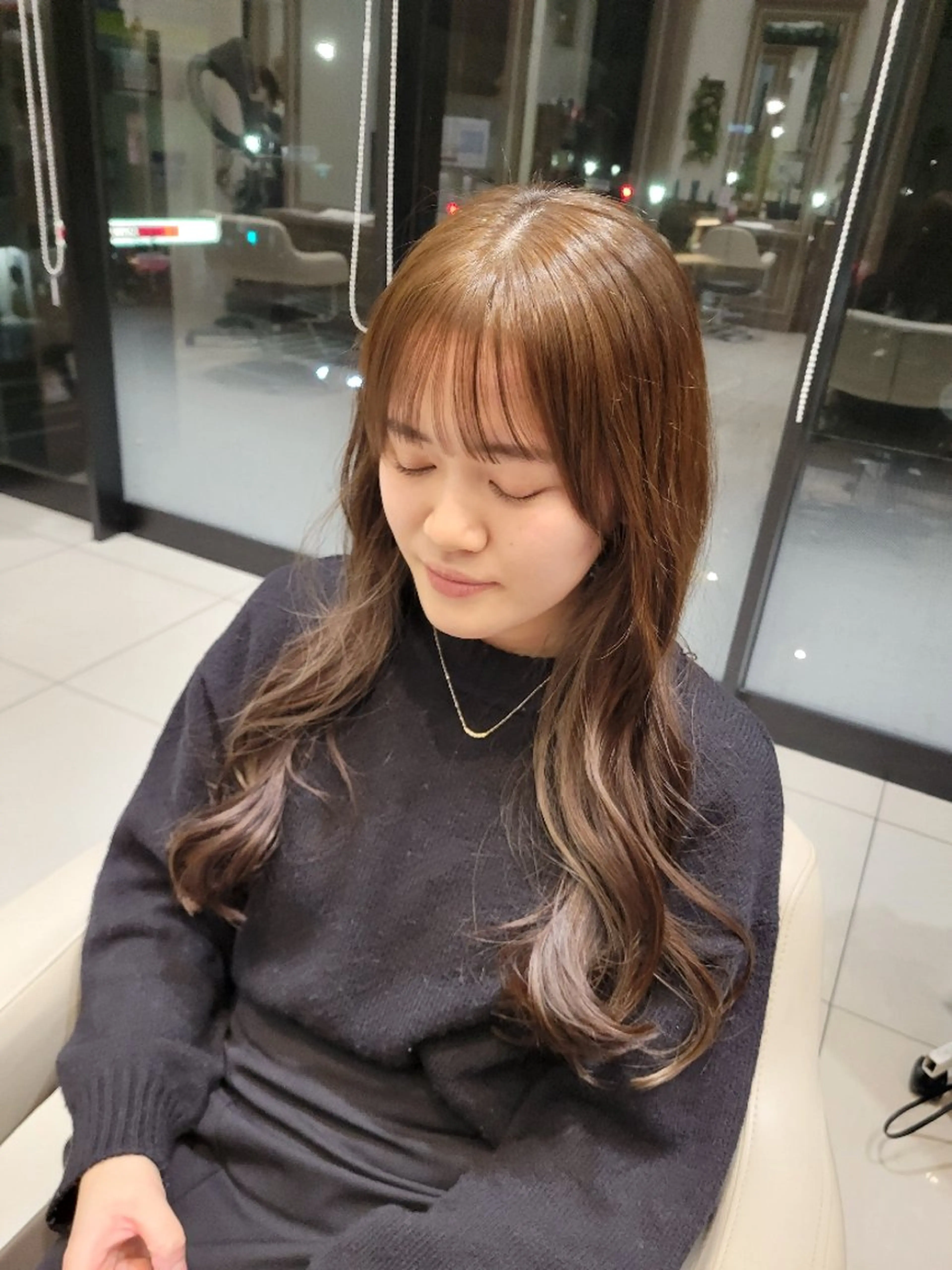 ロング カラー オリーブカラー レブリィゼンコー多摩平の森所属・渡辺将功 メンズカットのヘアスタイル