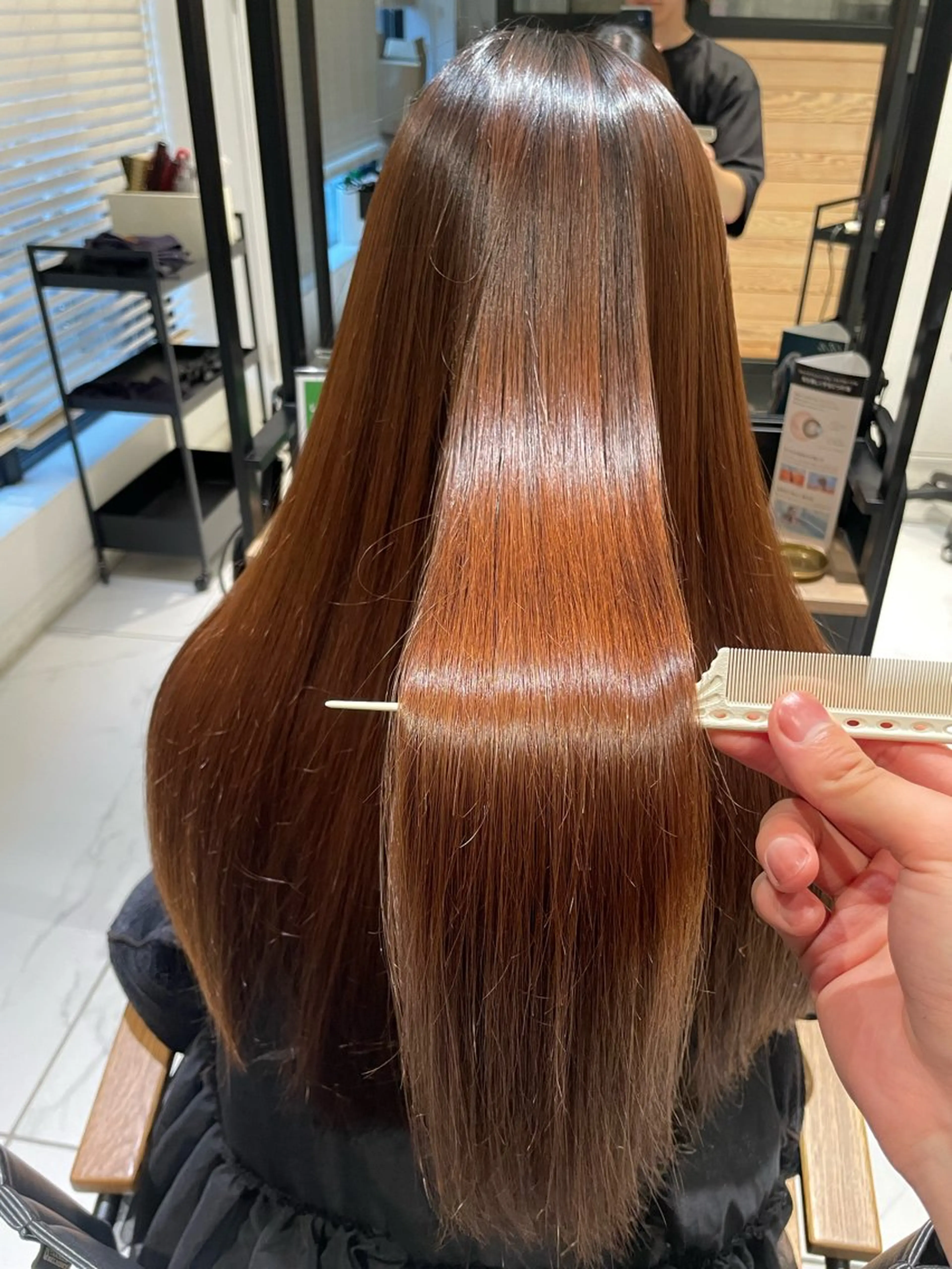 ロング 酸性ストレート カット ヘアカラー トリートメント 弱酸性ストレート 髪質改善/小野寺のヘアスタイル