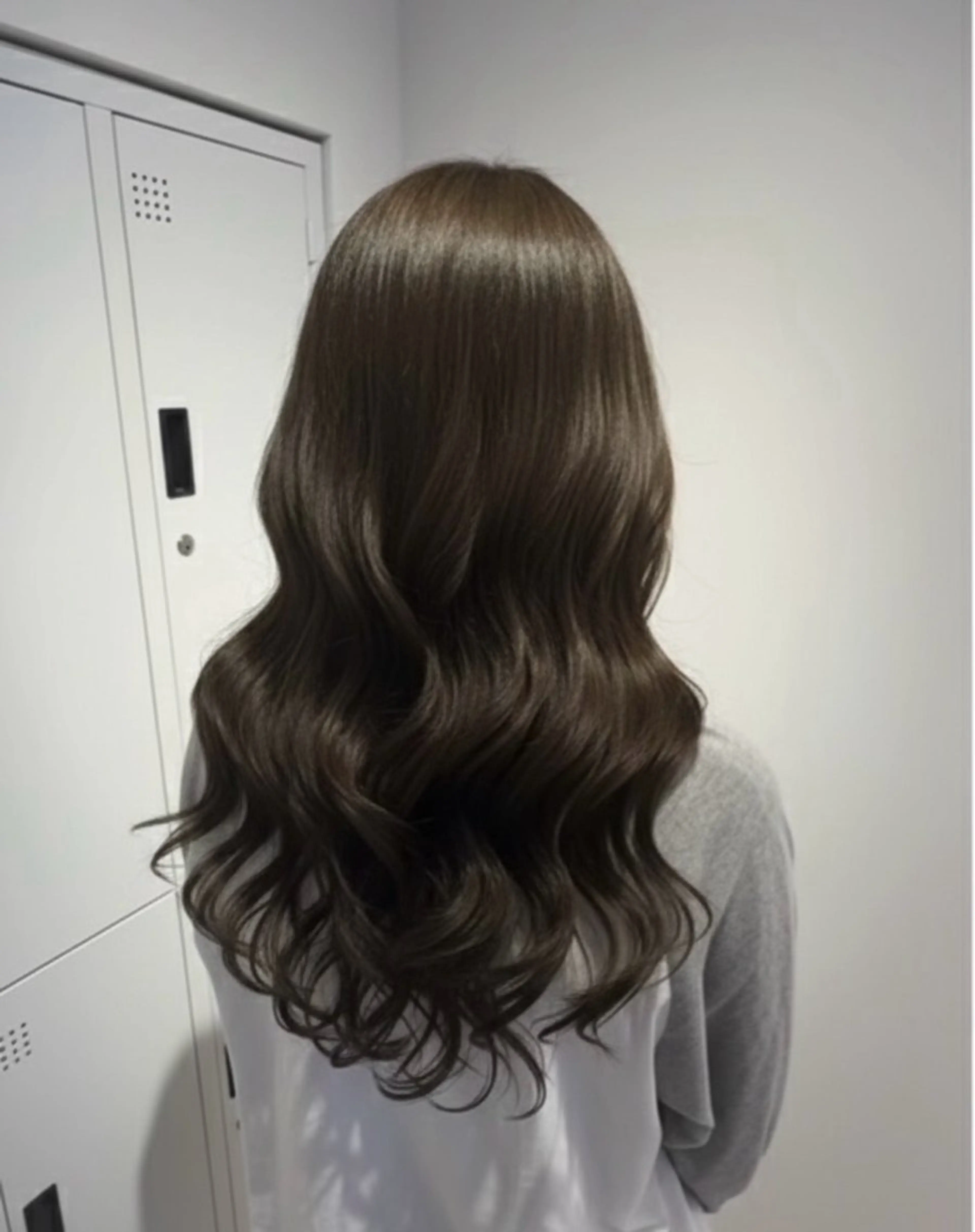 ロング カラー グレージュ オリーブグレージュ オリーブグレー SASE/ 🍒nodoka🍒のヘアスタイル