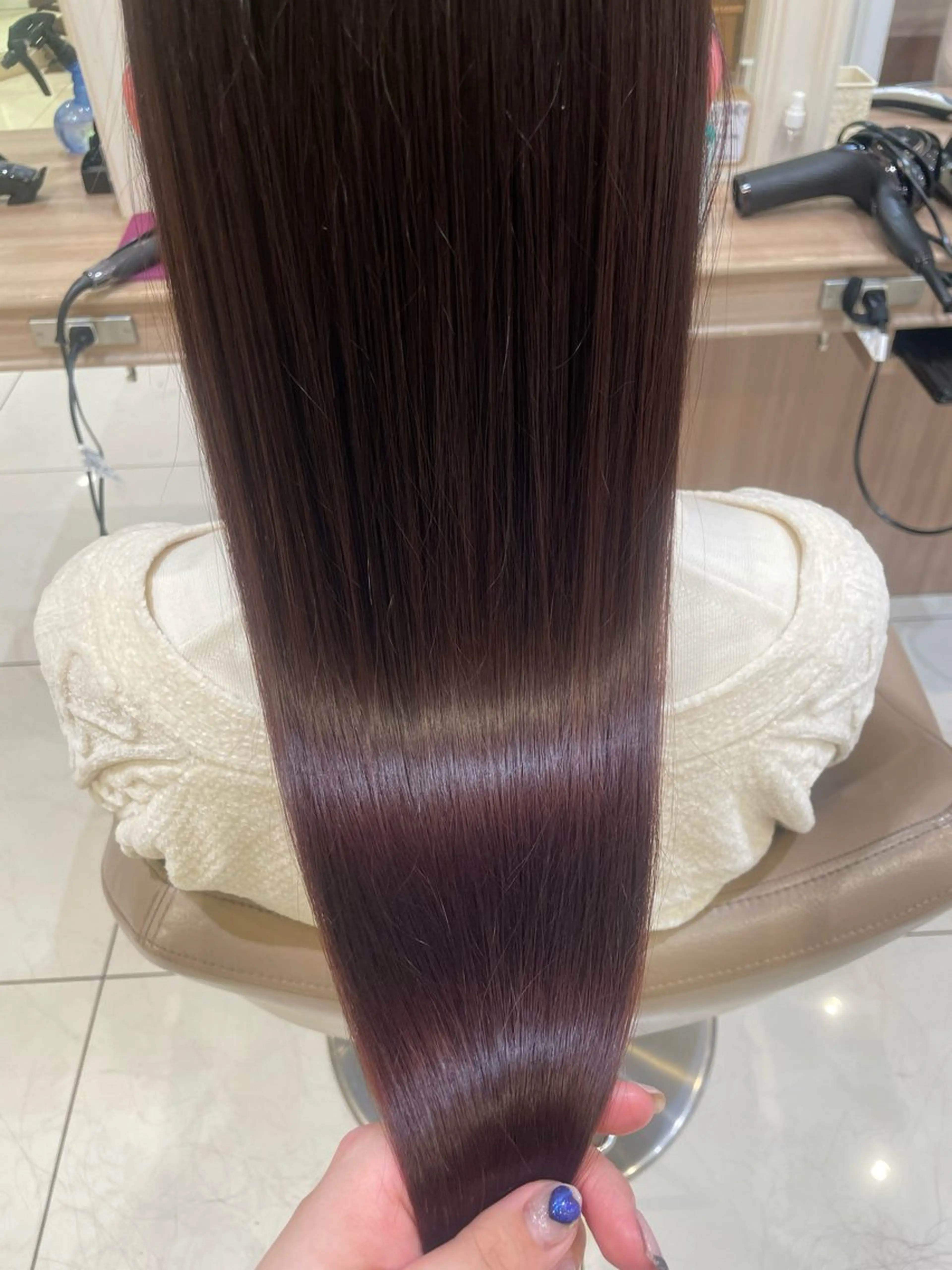 ロング カラー パーマ カット ヘアカラー 縮毛矯正 韓国ヘアメイク🎀/ 縮毛矯正✨山本媛香のヘアスタイル