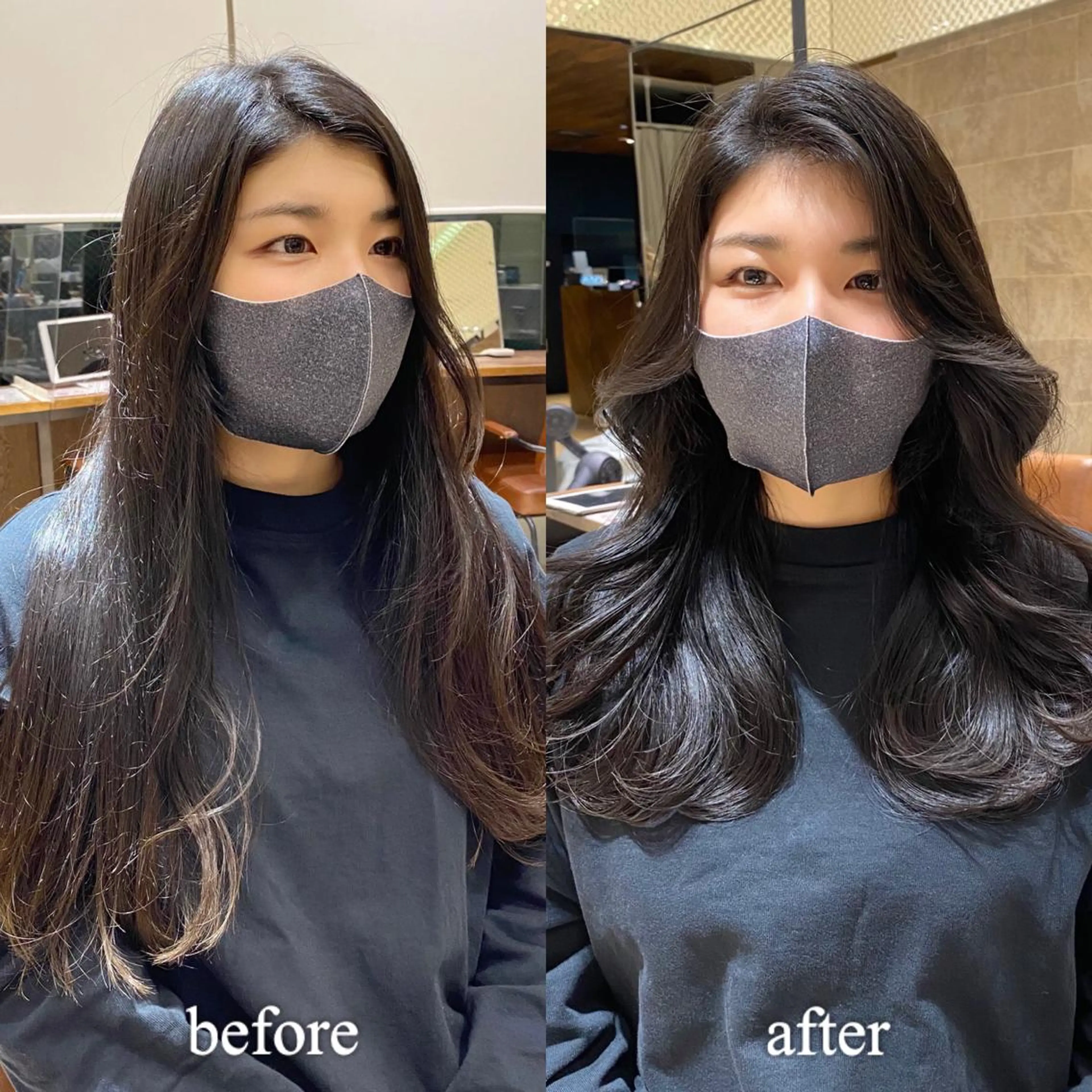 セミロング カラー レイヤー/顔周り /透明感🩶高橋大のヘアスタイル