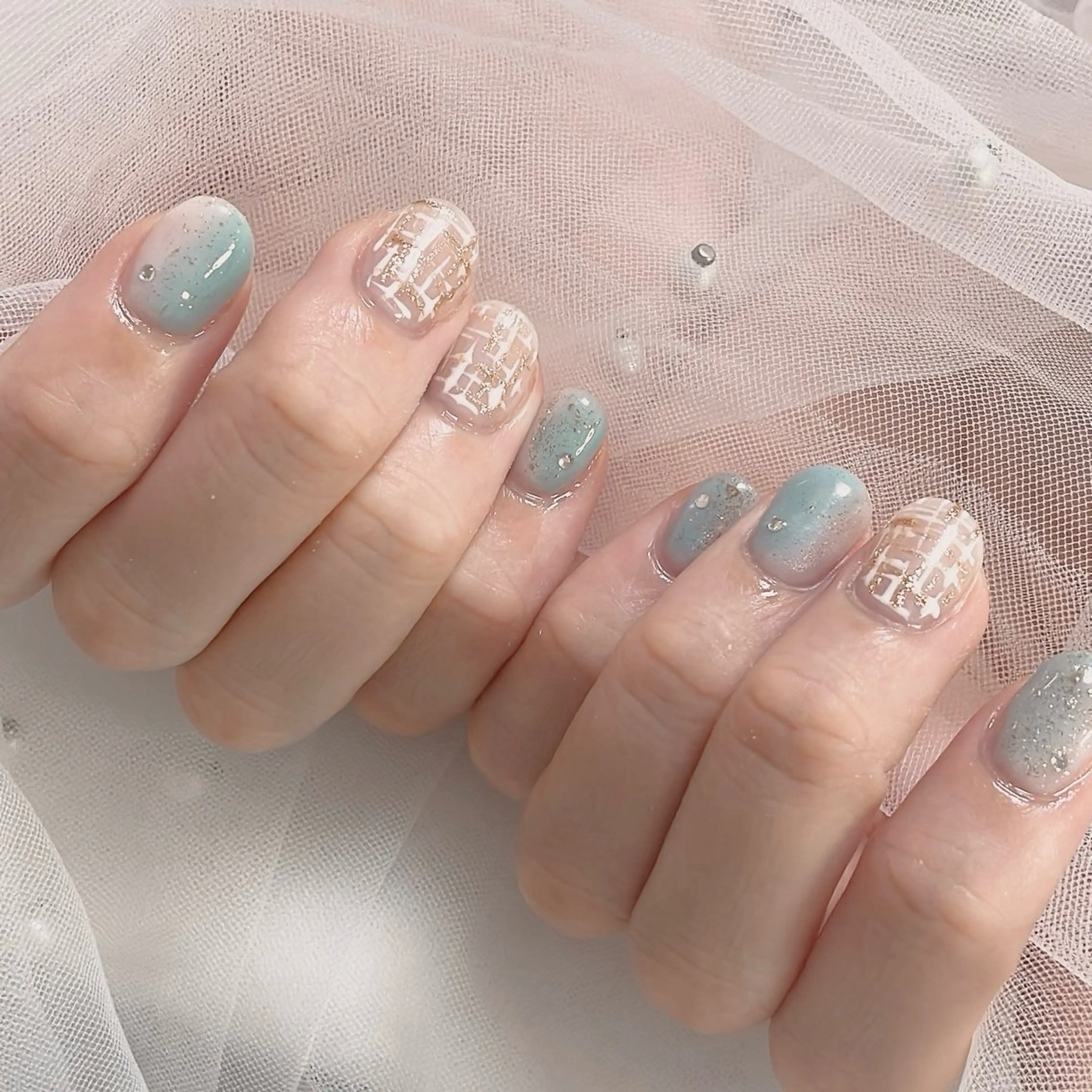 🎁Xmasキャンペーンデザイン10本【¥3000】 初めての方や、久しぶりのネイルの方にお勧め❤️オフ無し、補強無し！の写真