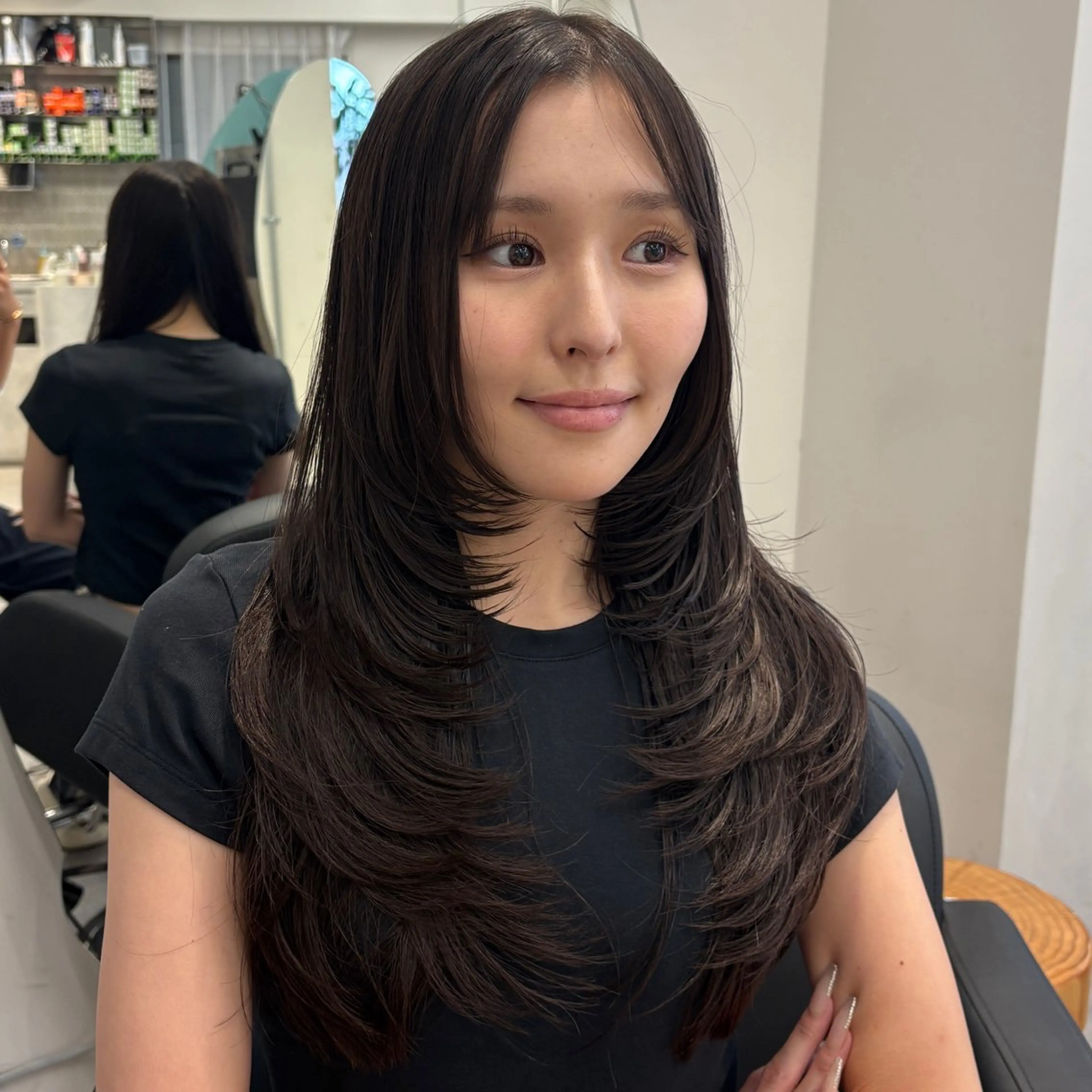 ロング カラー カット ヘアカラー トリートメント 💖韓国風💖 レイヤー/LISAのヘアスタイル
