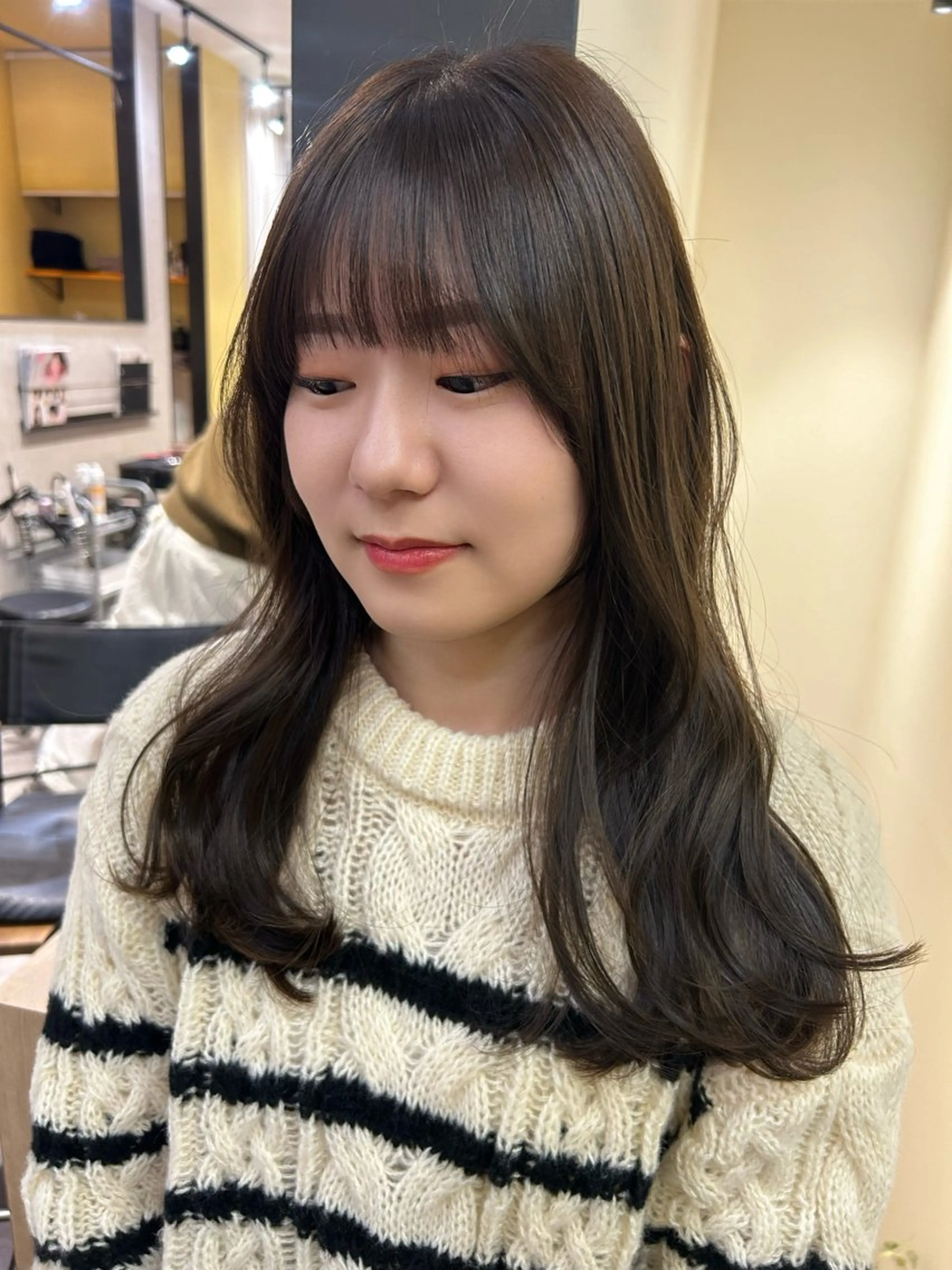 ロング カラー 透明感カラー グレージュ カット ヘアカラー トリートメント hub hair レイヤー/透明感のヘアスタイル