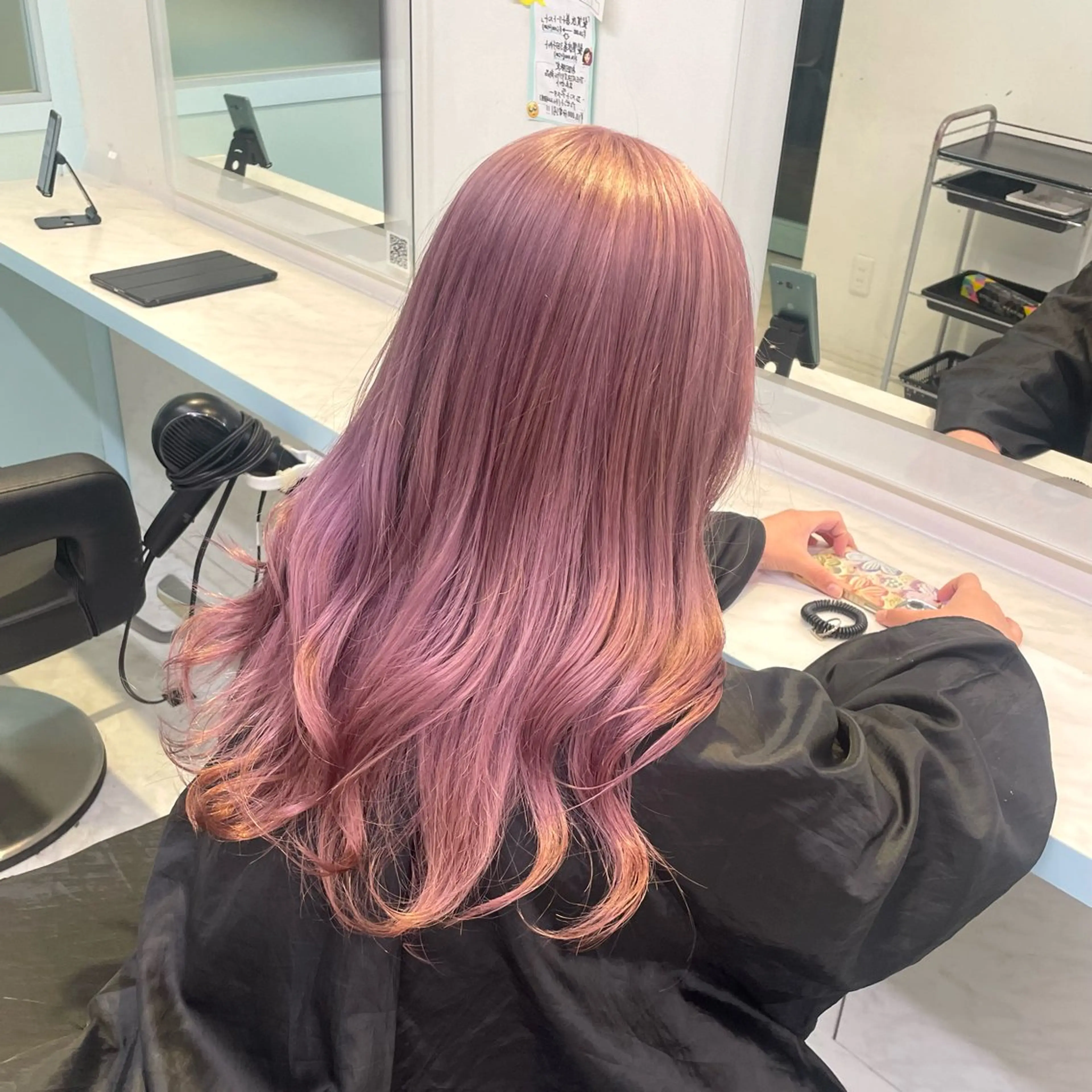 ロング カラー ヘアカラー トリートメント ヘッドスパ ヘアセット 暖色🩷透明感カラー ♡Maika♡のヘアスタイル