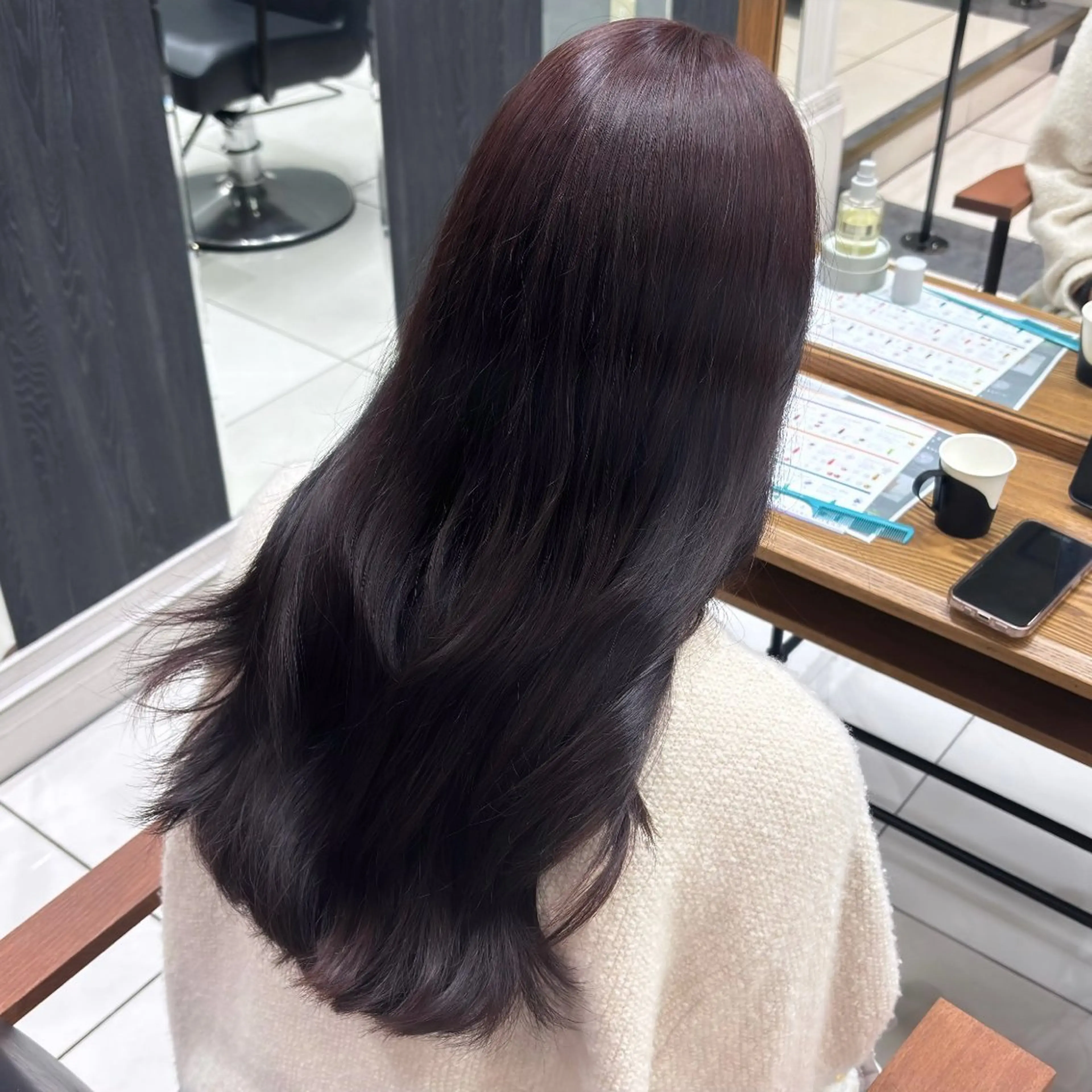 カラー レッドカラー カット ヘアカラー トリートメント 透明感カラー/ レイヤーカット/麻咲のヘアスタイル