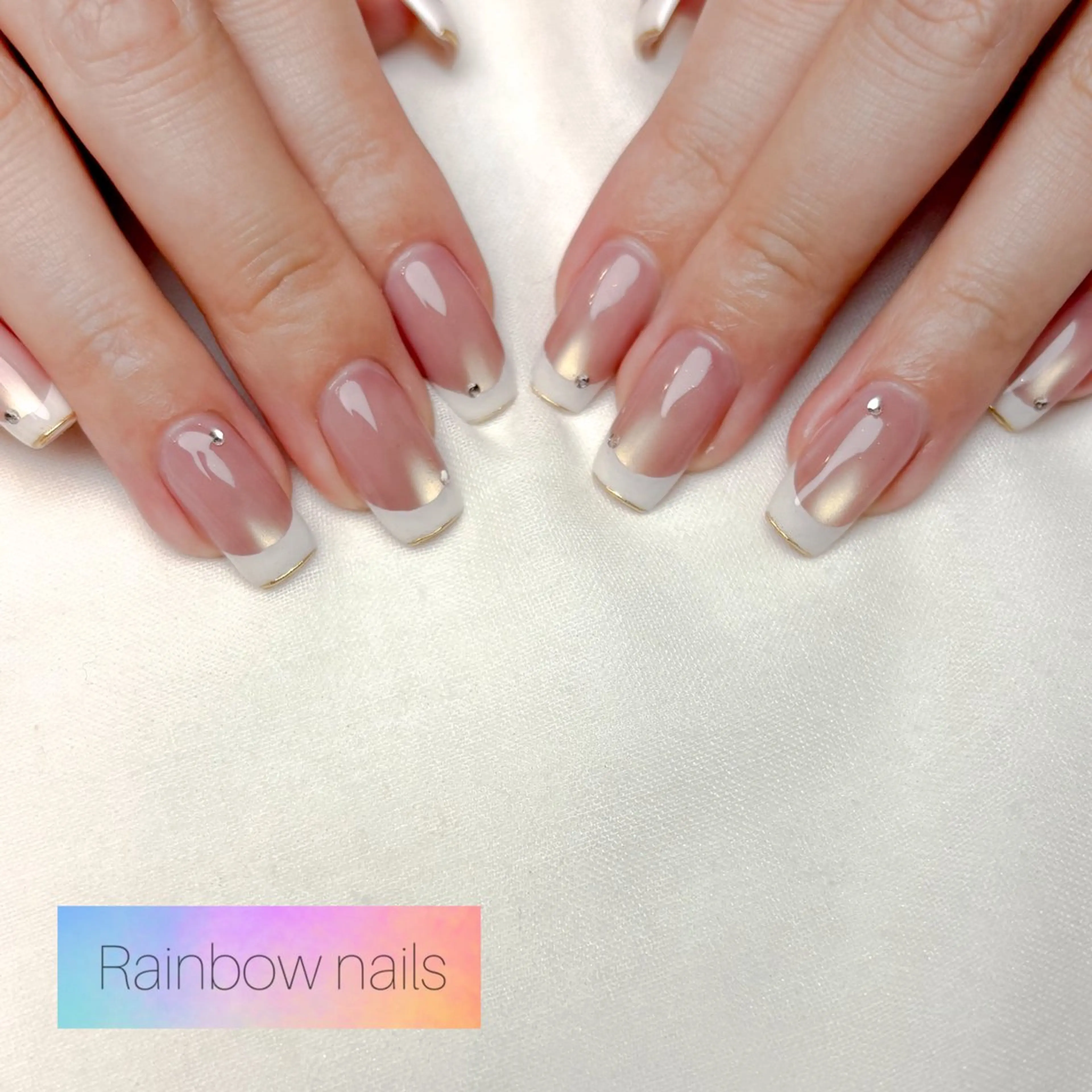 ネイル マグネットネイル ハンドネイル Rainbow nailsくろちゃんのネイルデザイン