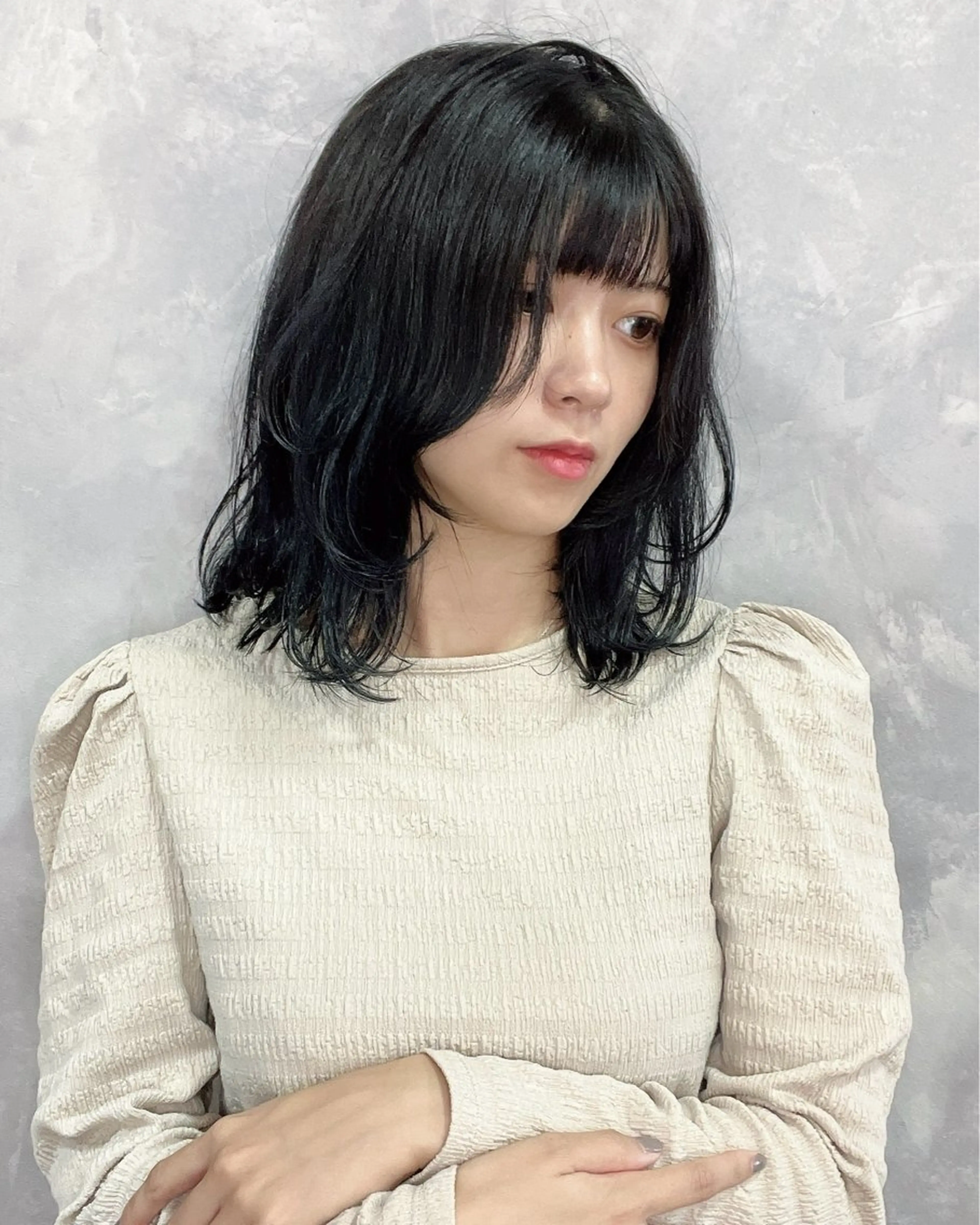 ミディアム 西新/縮毛矯正 /メンズカットのヘアスタイル