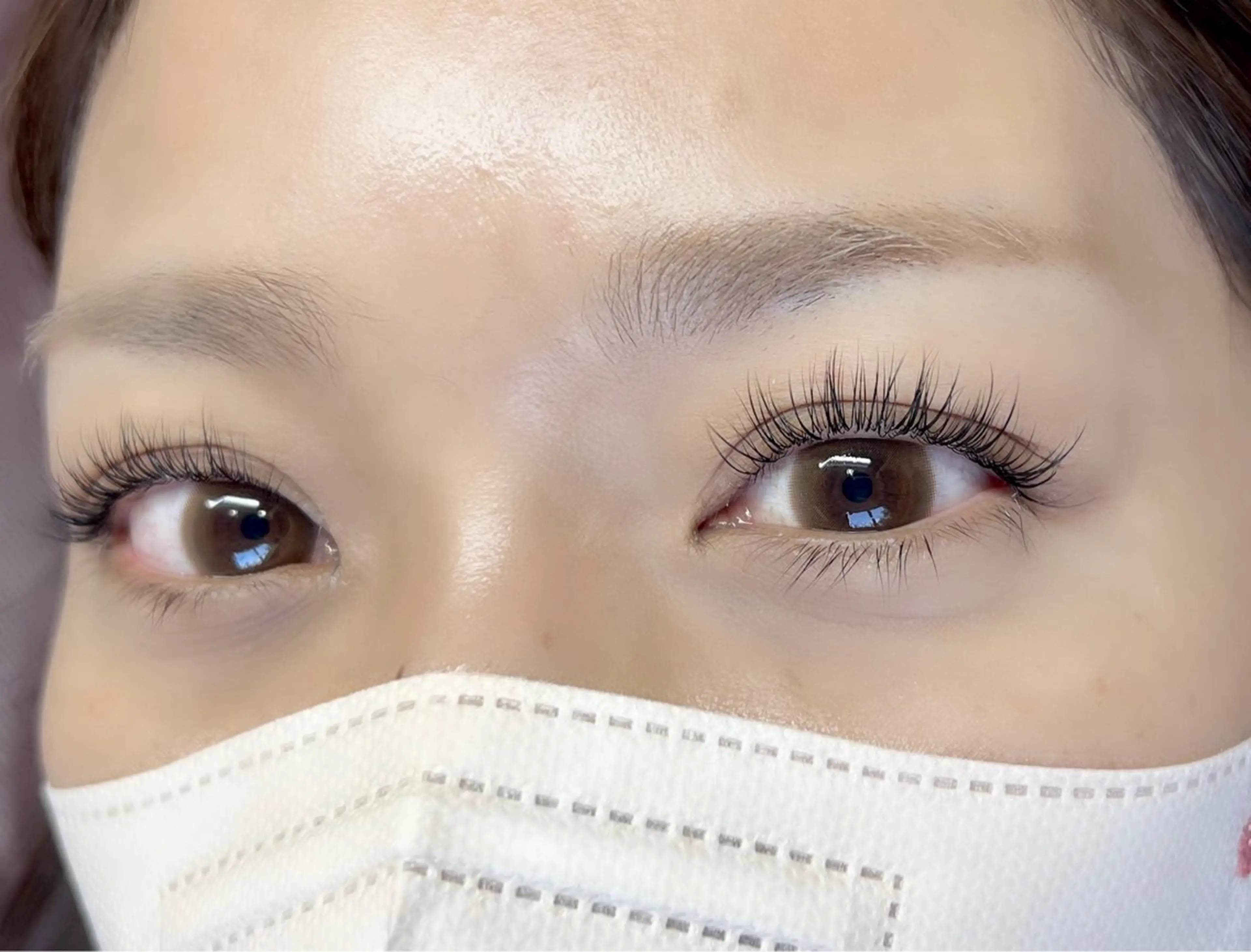 パーマ→エクステ40本の写真