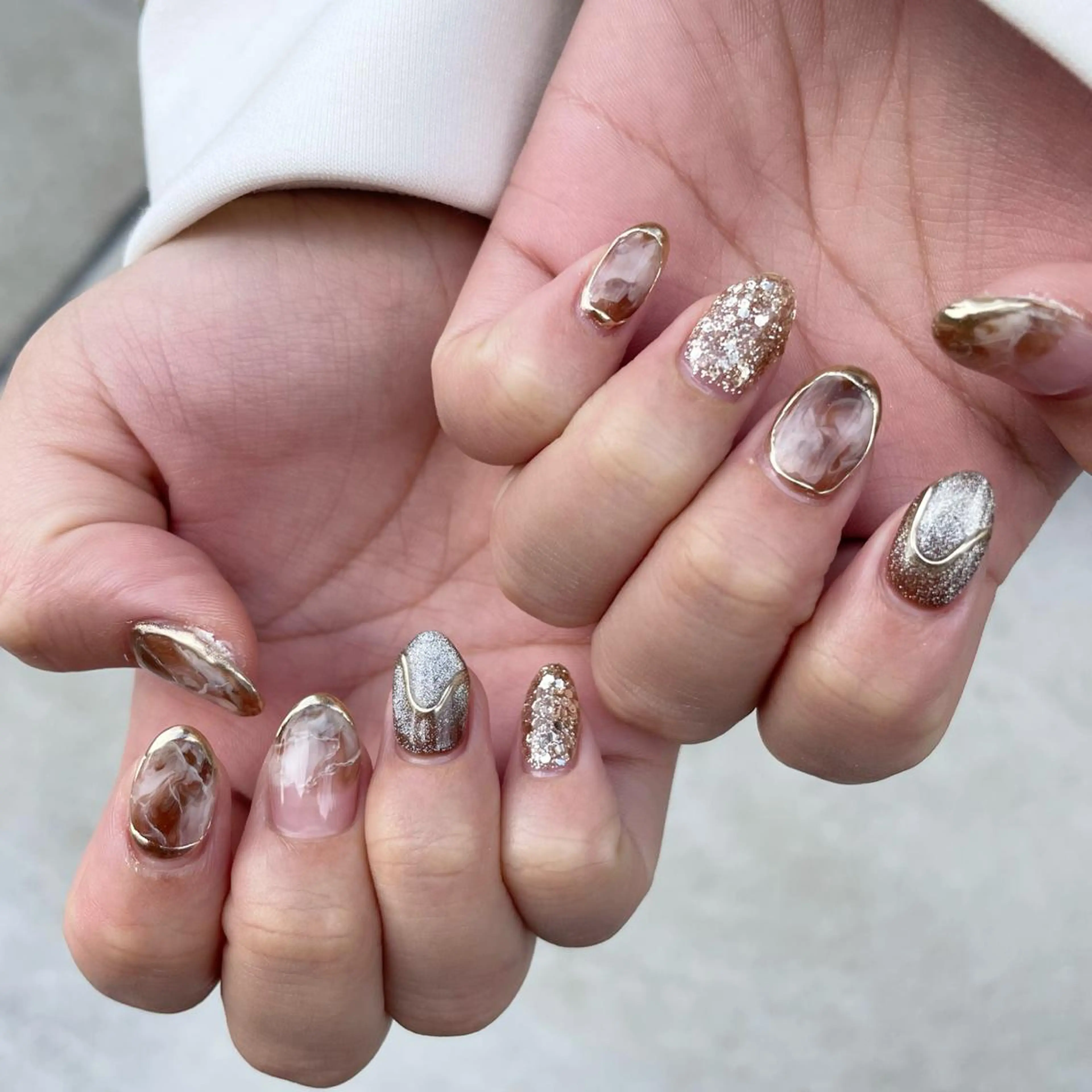 ネイル バレンタイン ハンドネイル Sea  nail by emaのネイルデザイン