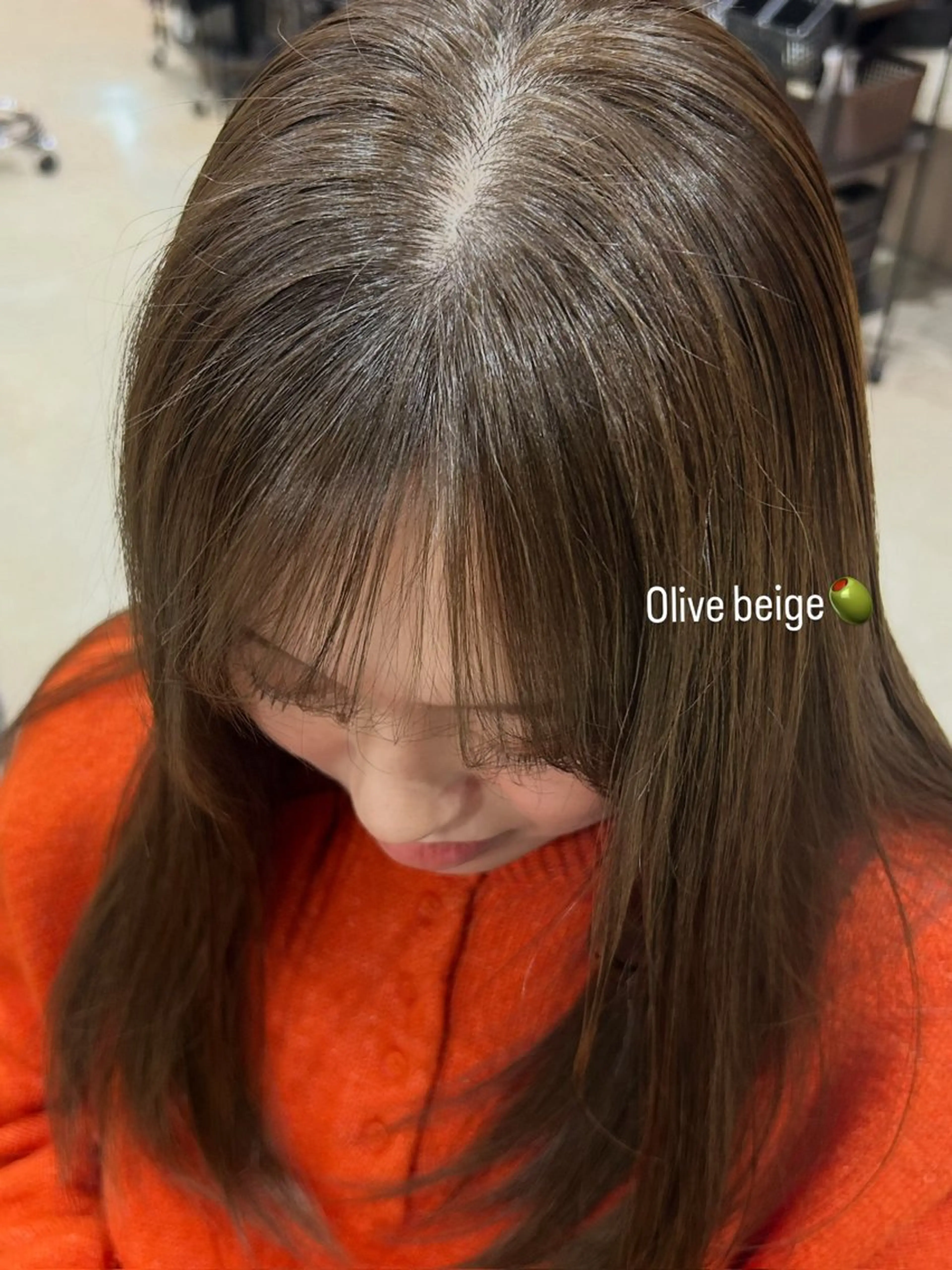 カラー ベージュカラー ブリーチ ブリーチなしカラー オリーブベージュ ヘアカラー H天神橋所属・心優/ MIYUUのヘアスタイル