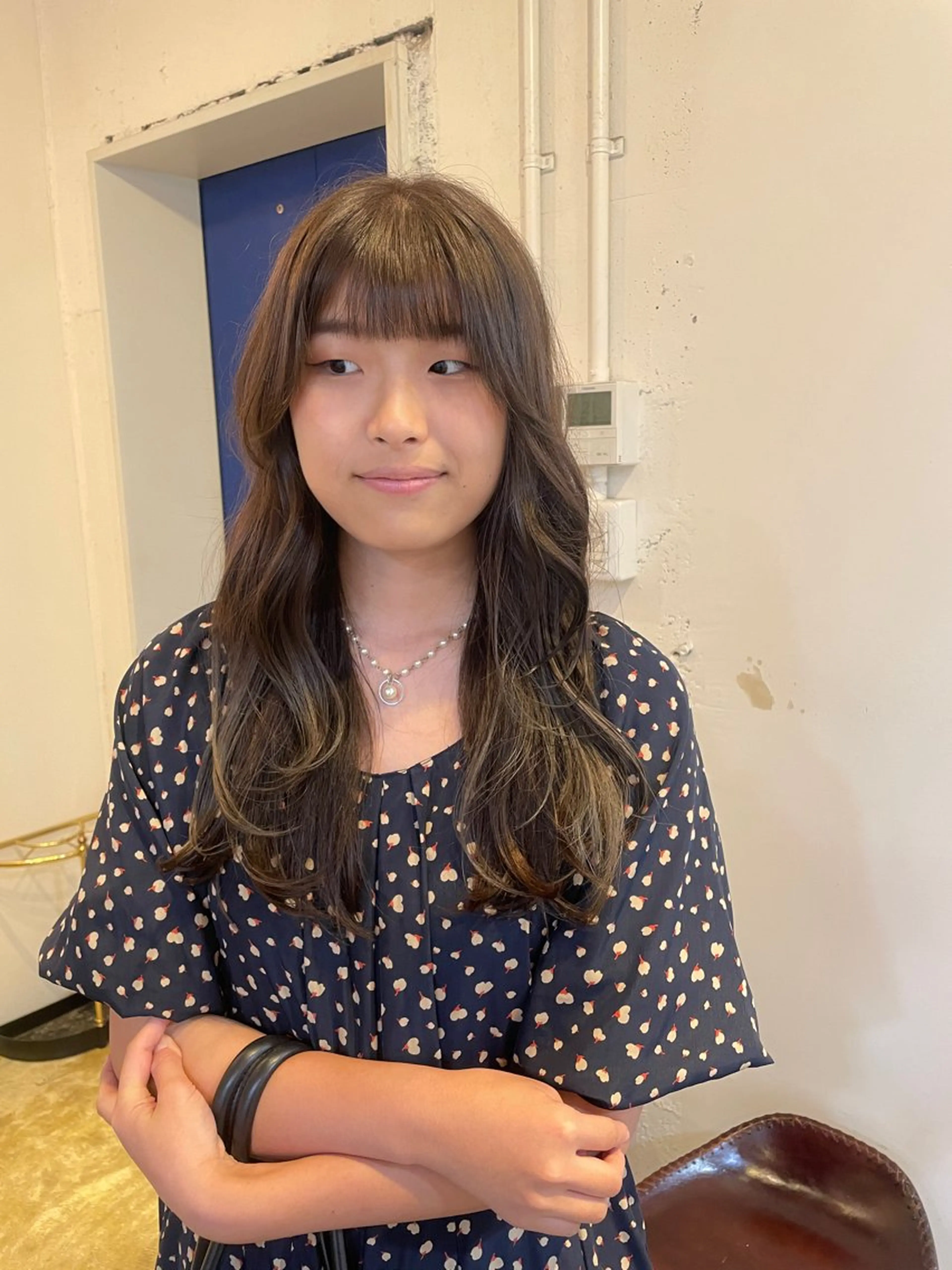 セミロング カラー RIN／韓国ヘア レイヤーカットのヘアスタイル