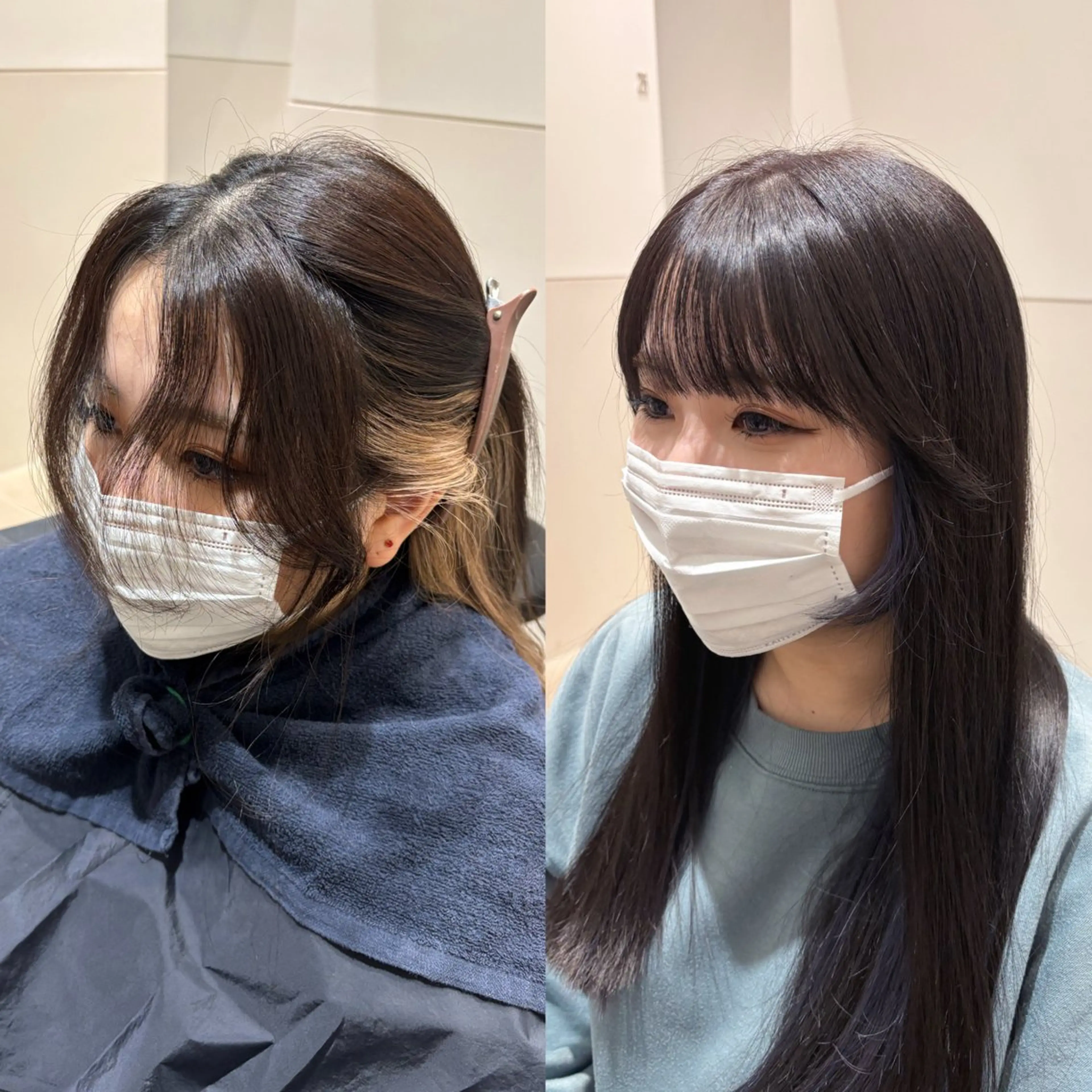 ロング カラー パーマ 縮毛矯正 SYUK高円寺所属・ベージュ/暖色カラー /ボブ/ミカのヘアスタイル