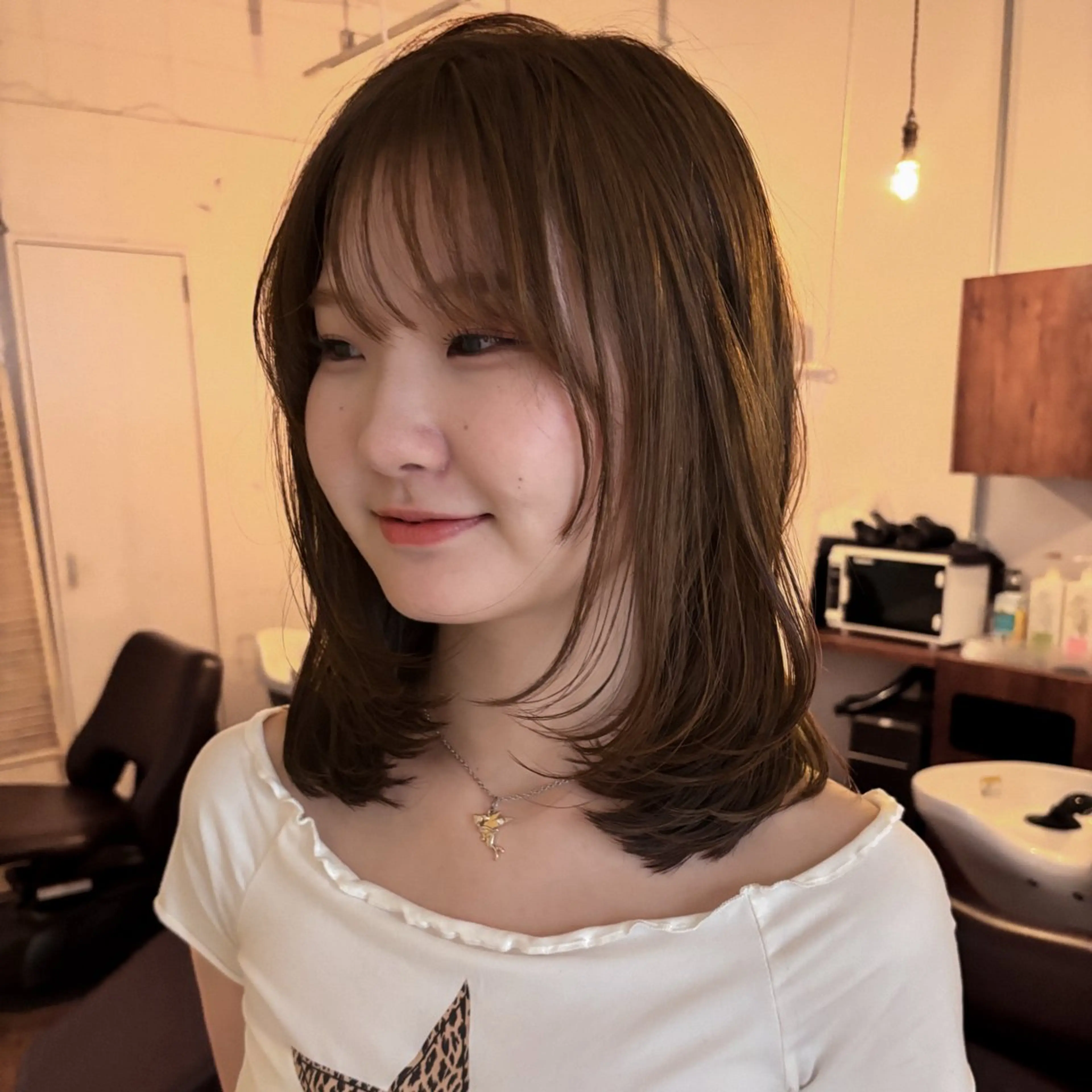 ミディアム カラー 艶カラー🫧 猿渡 響のヘアスタイル