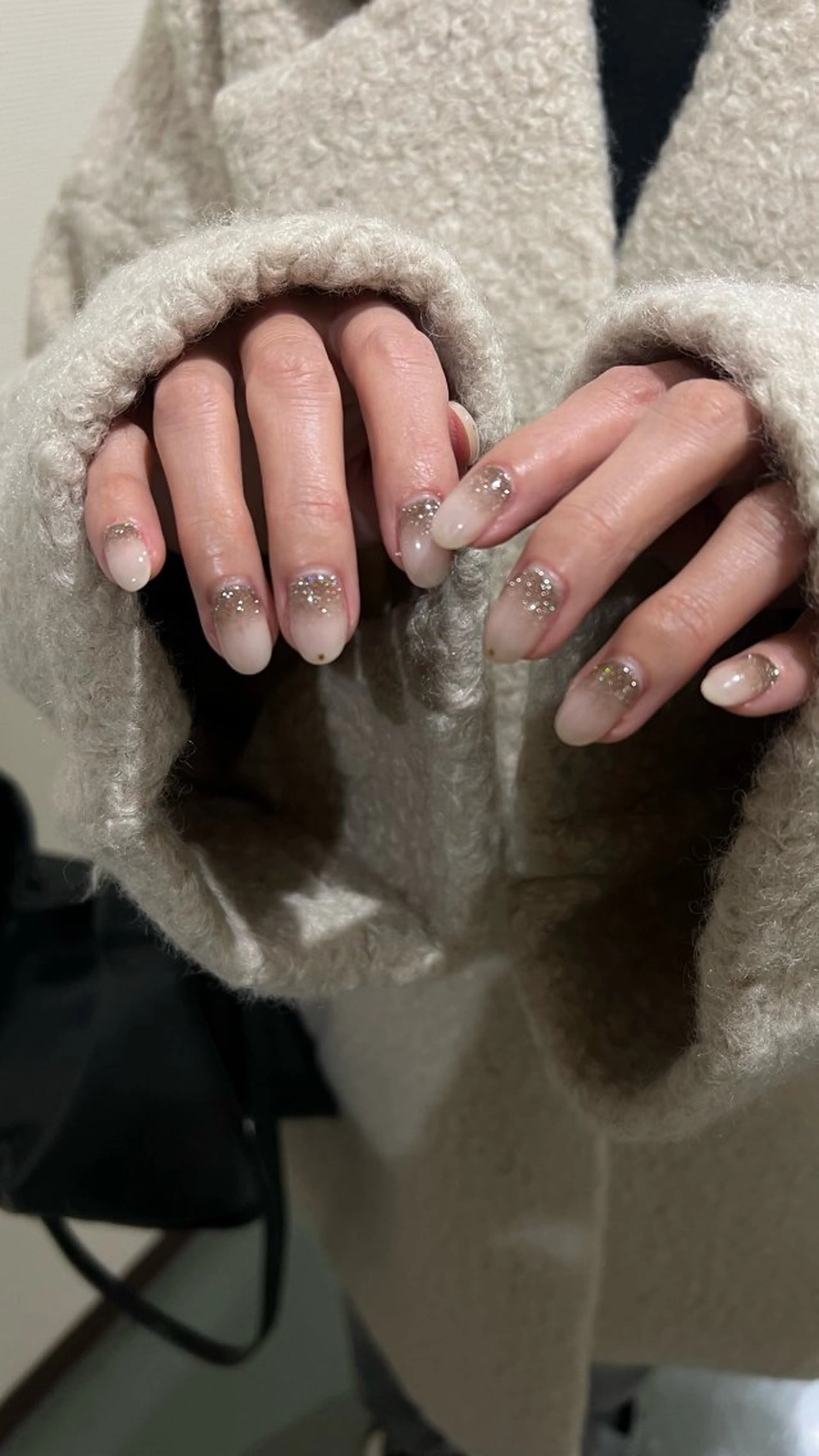 ネイル オーロラネイル フラッシュネイル フレンチネイル グラデーション キラキラネイル Fleuri (ﾌﾙﾘ）所属・Fleuri 🌿のネイルデザイン