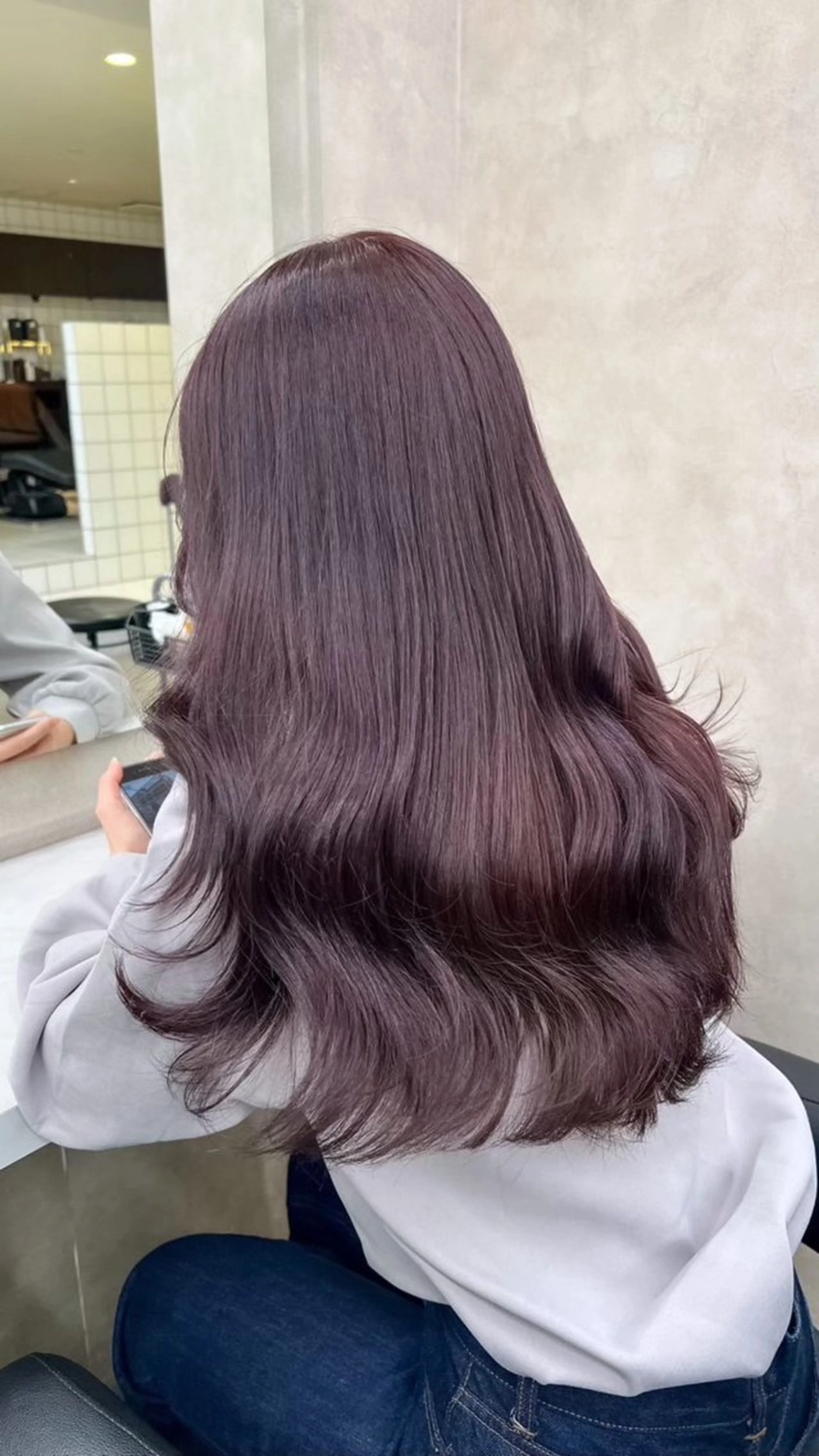 セミロング カラー ヘアアレンジ カット ヘアカラー トリートメント ヘアセット 💎韓国/ レイヤー カット/ 暖色🫧のヘアスタイル