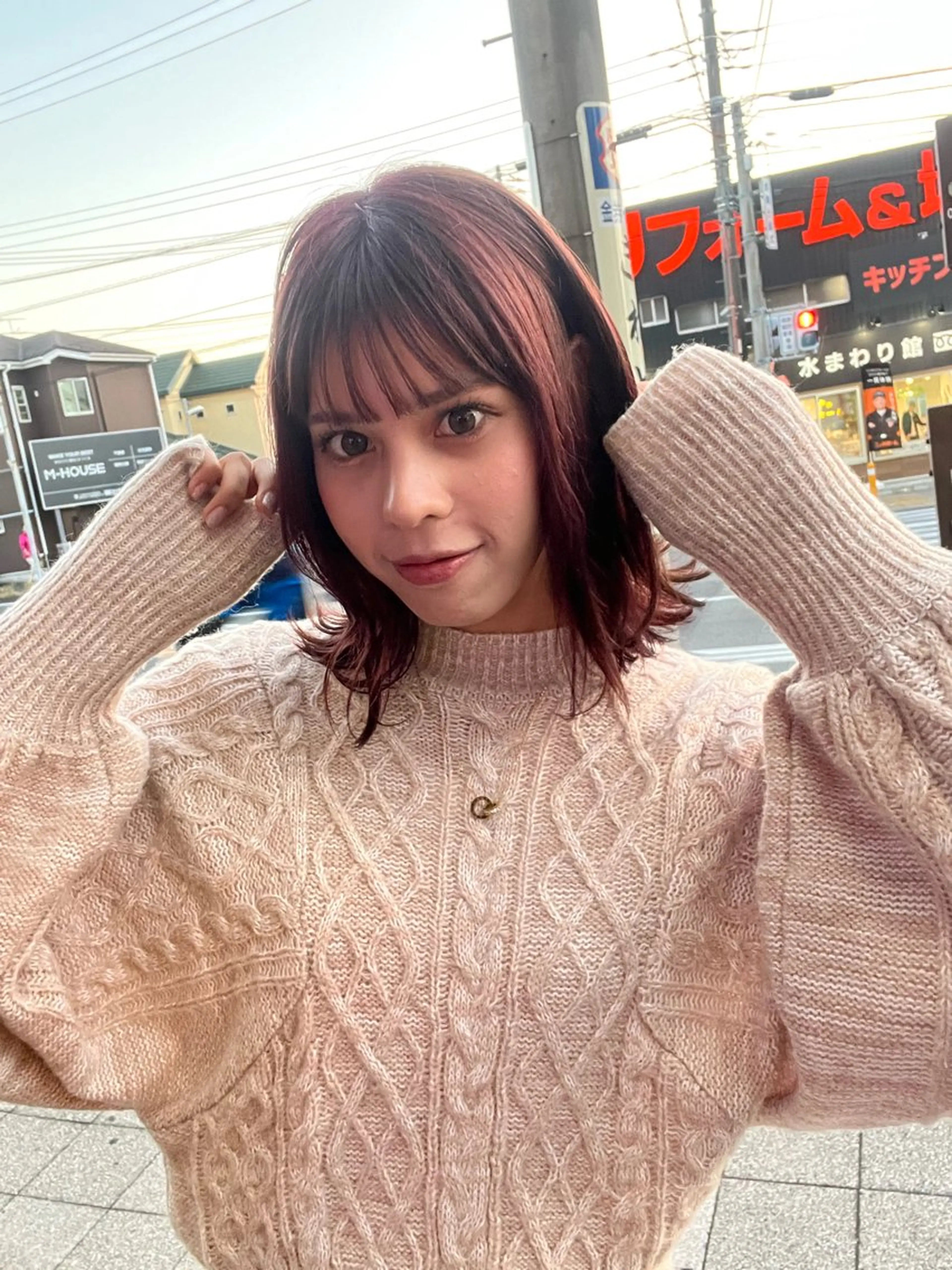 カラー ボルドーカラー カット lupinus 中田店のヘアスタイル