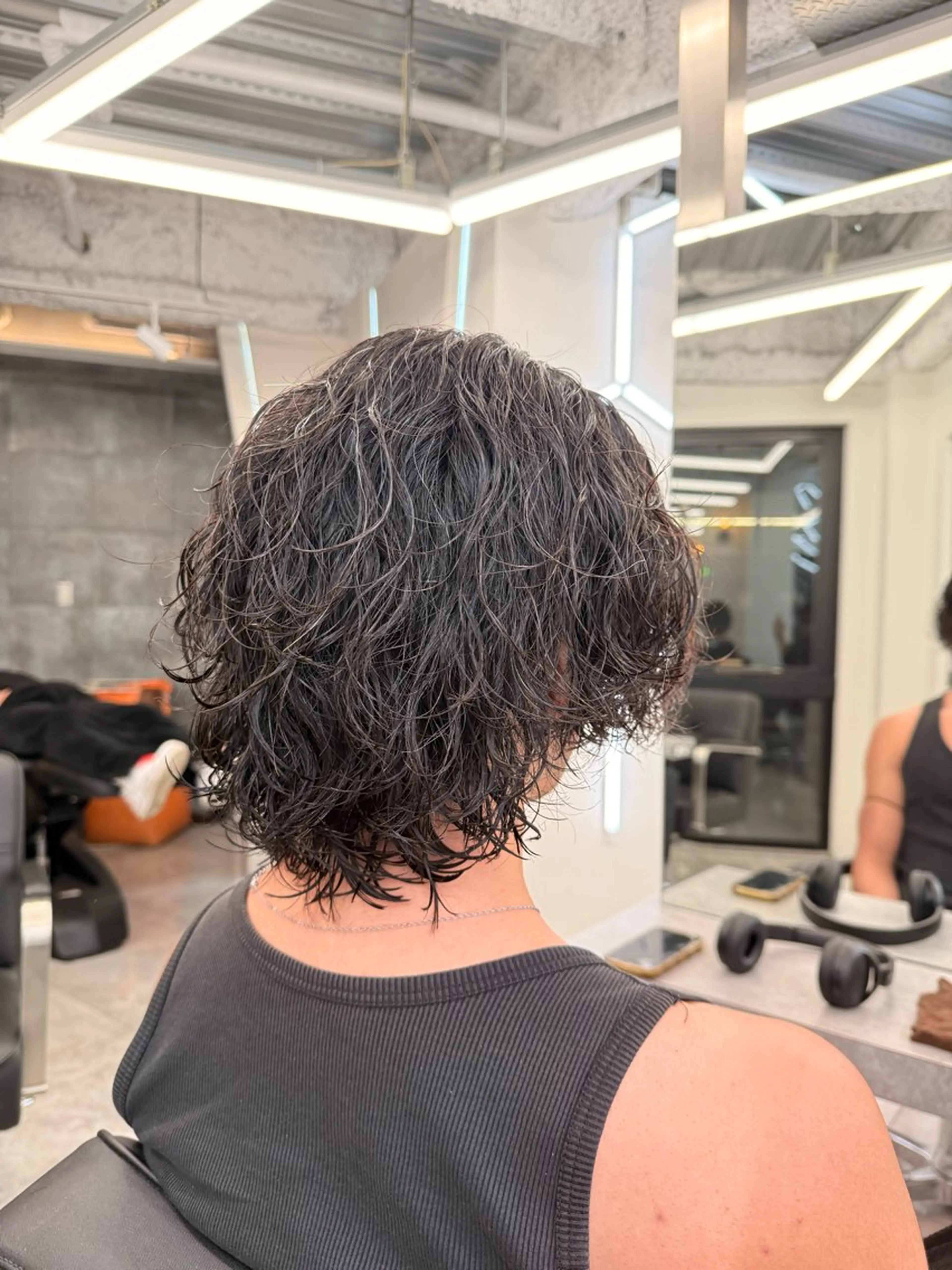 ミディアム パーマ メンズ カット パーマ メンズ特化美容師/ 四辻 凱斗のヘアスタイル