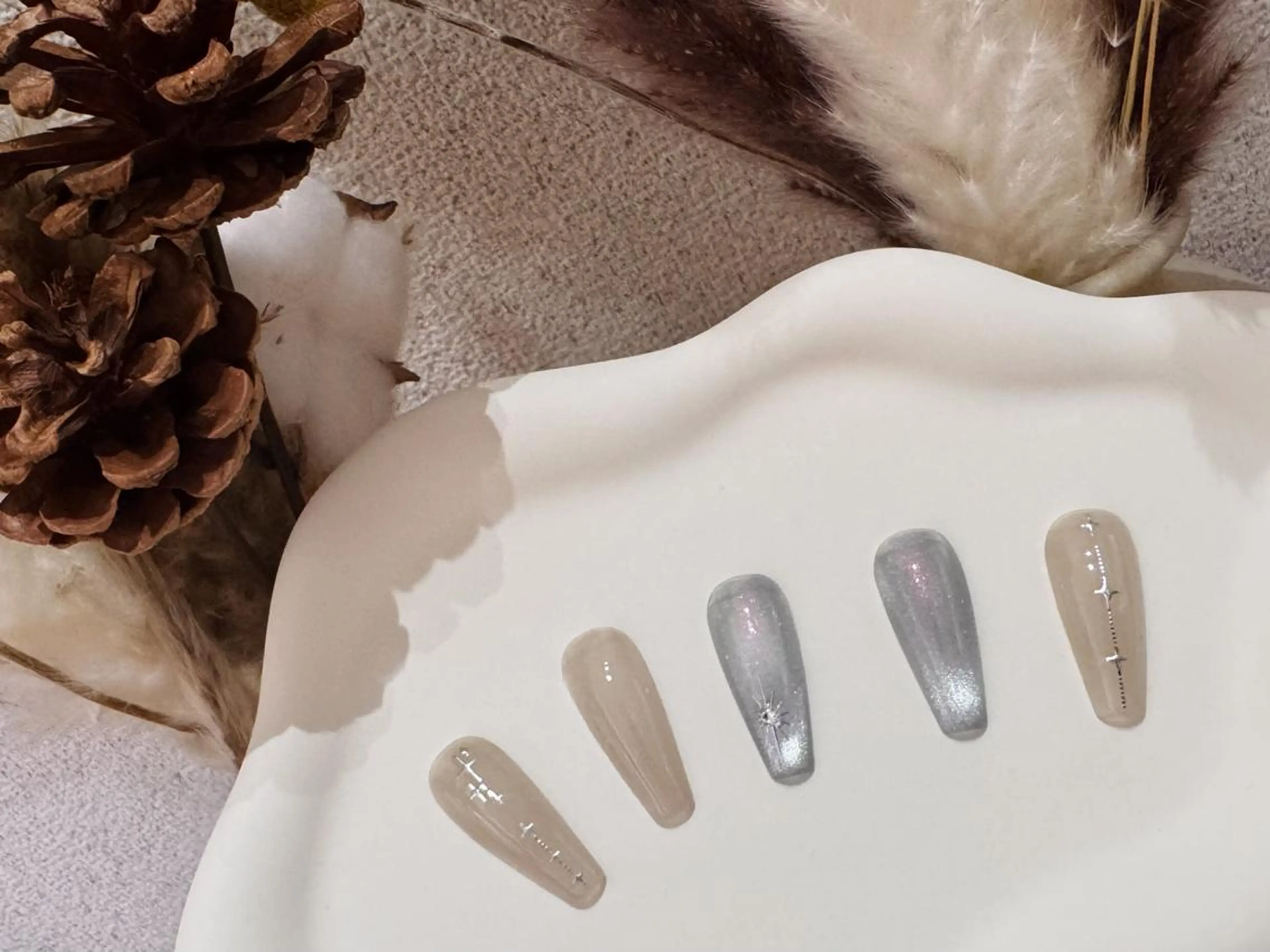 ネイル フットネイル フレンチネイル ジェルネイル ガラスフレンチ 韓国ネイル MoriseNail 表参道のネイルデザイン