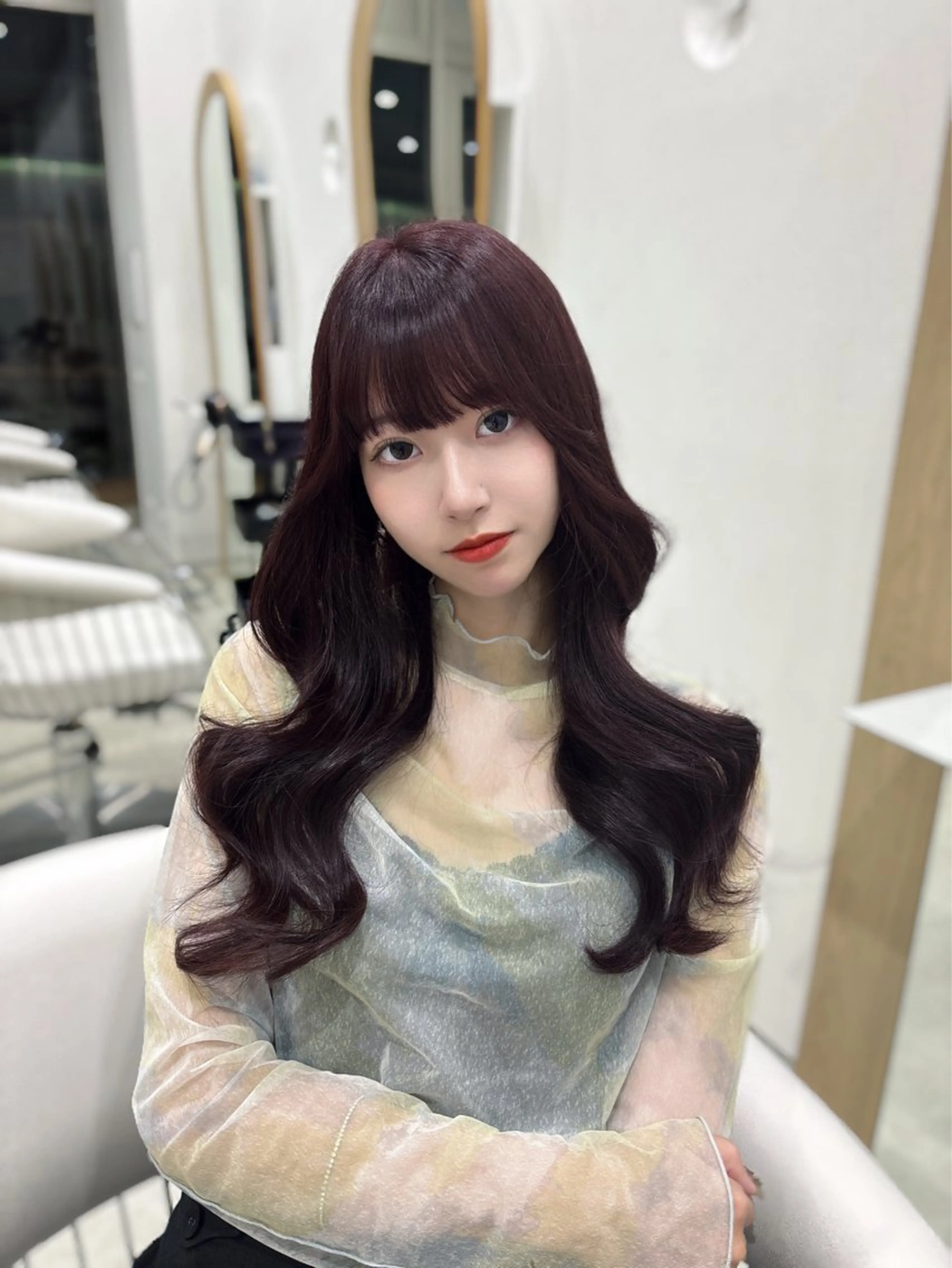 【 ミニモ限定✨️特別価格 】 レイヤーカット+ダブルカラー+オージュアトリートメントの写真