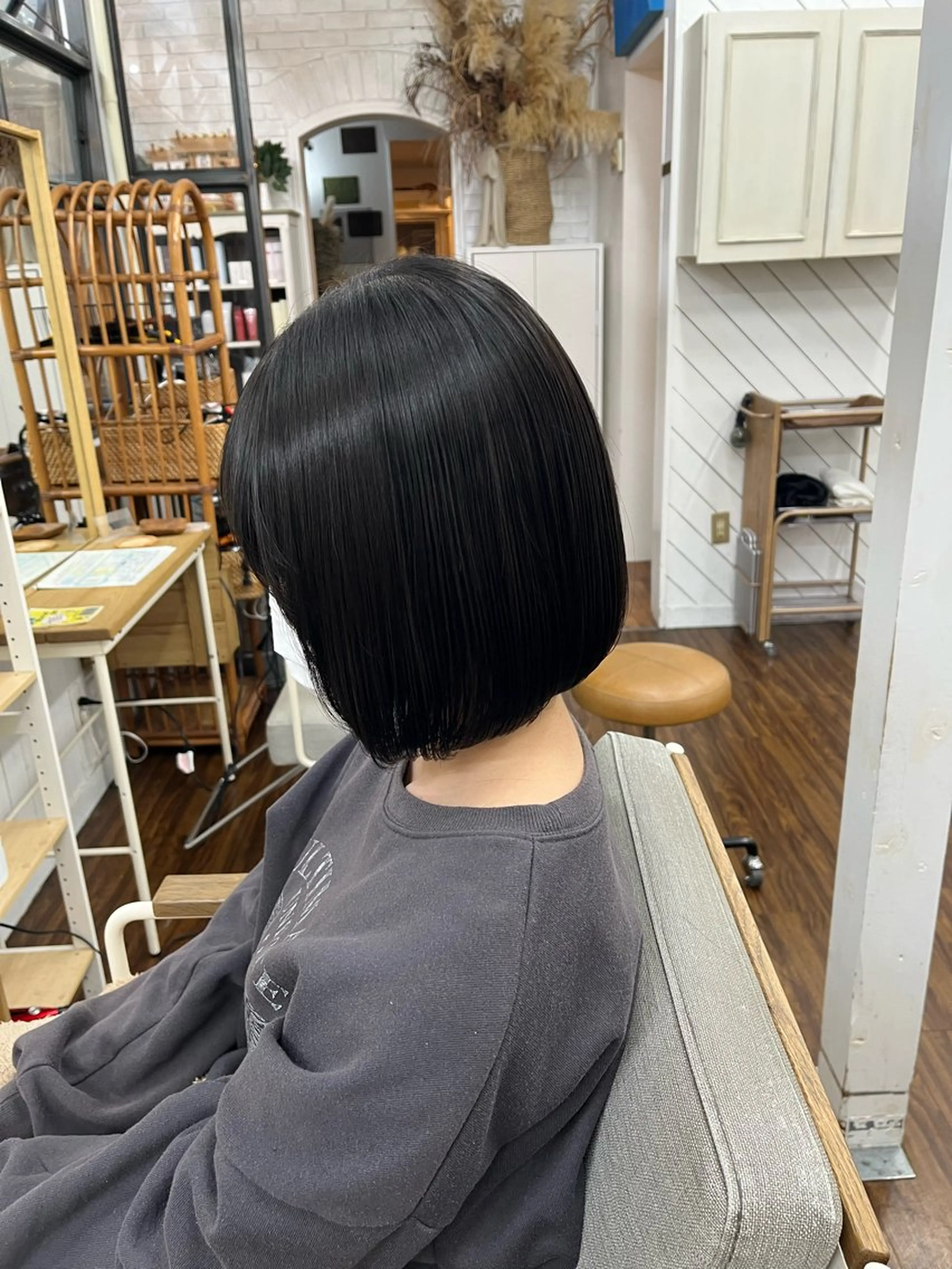 ミディアム パーマ 髪質改善 縮毛矯正 カット 縮毛矯正 YUIMARL 倉敷店🌸SAEのヘアスタイル