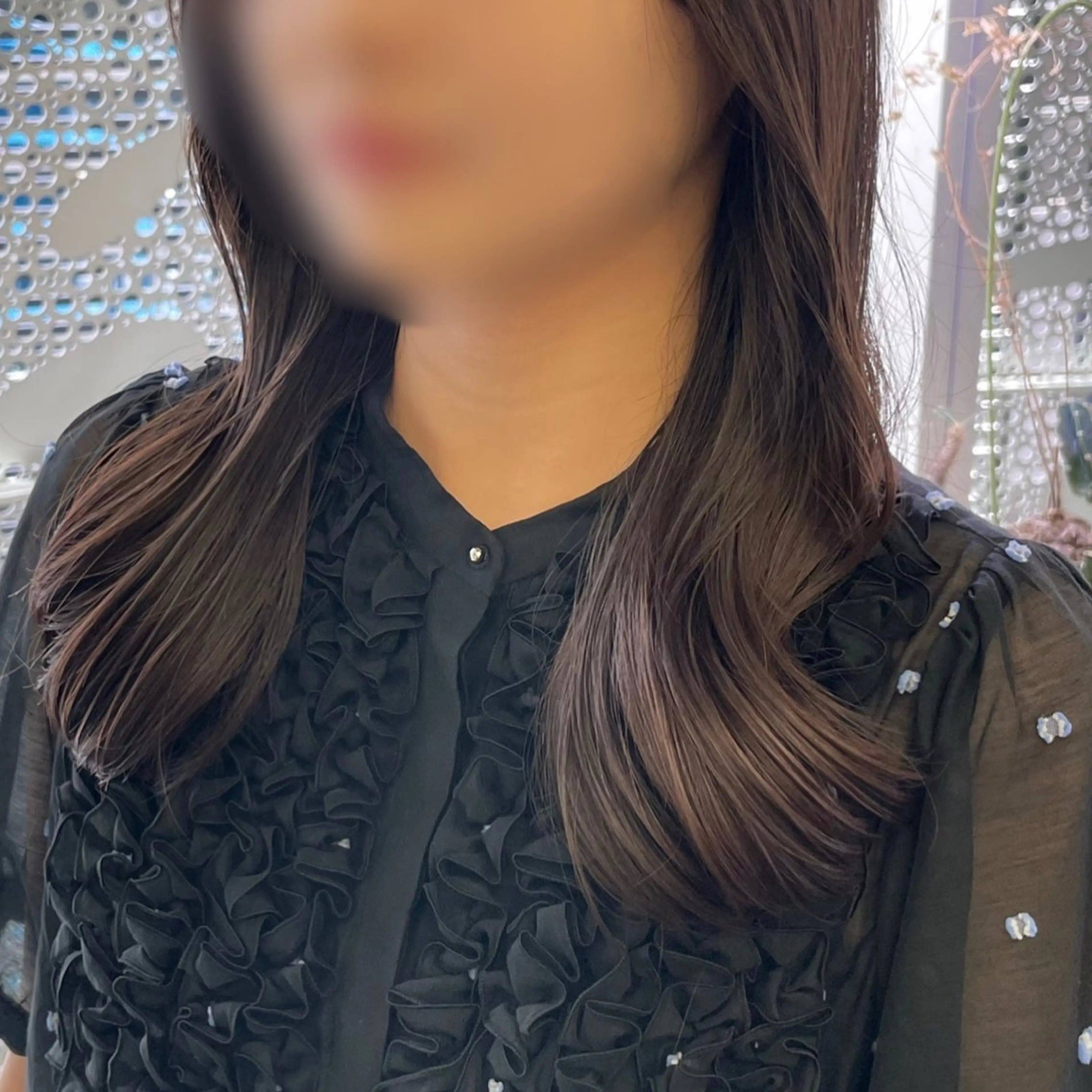 セミロング カット パーマ トリートメント レイヤー/デジパ SAKIのヘアスタイル