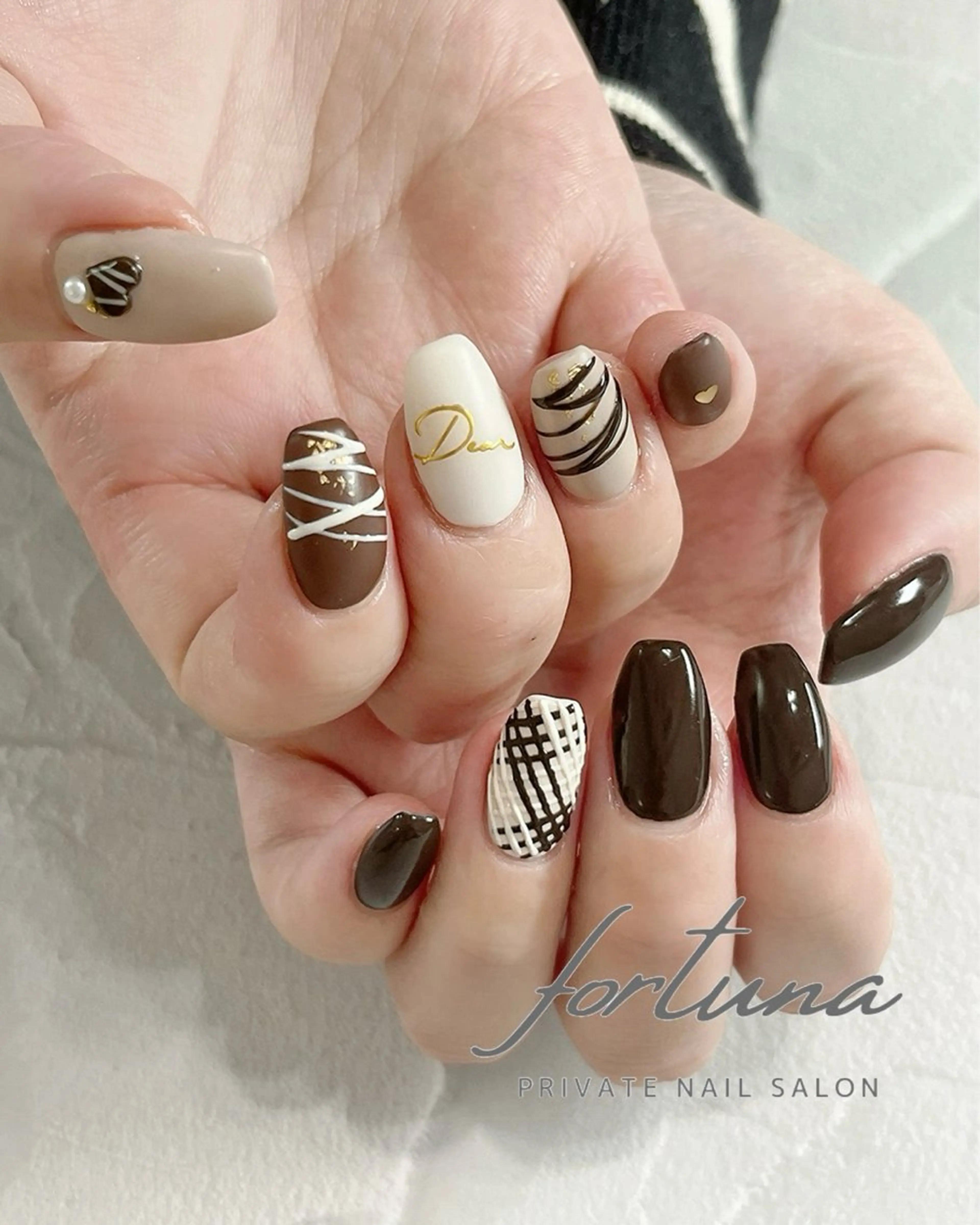 ネイル バレンタイン ハンドネイル fortuna 武藤裕美のネイルデザイン