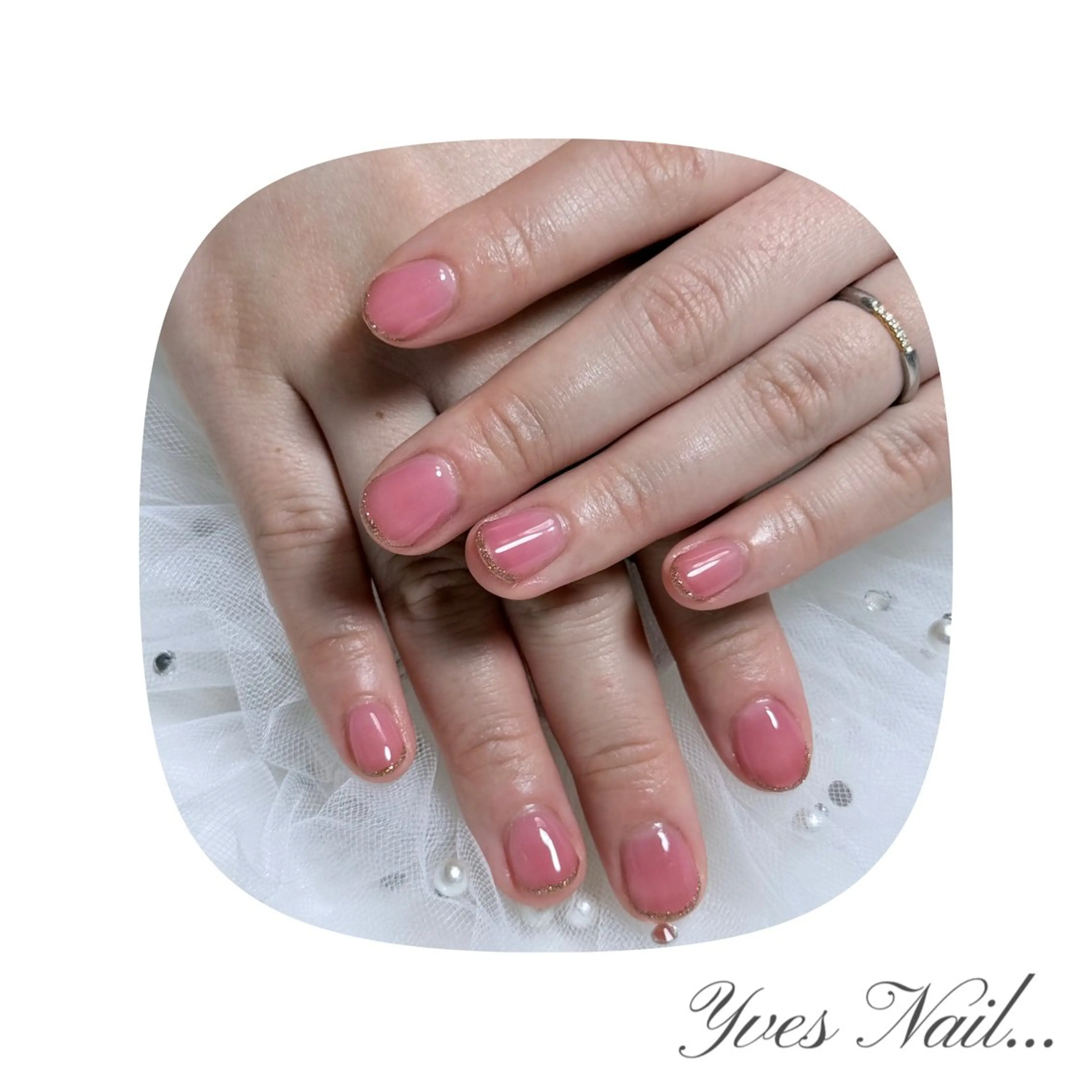 ネイル ラメ(グリッター) オフィスネイル シンプルネイル ハンドネイル kanno yのネイルデザイン