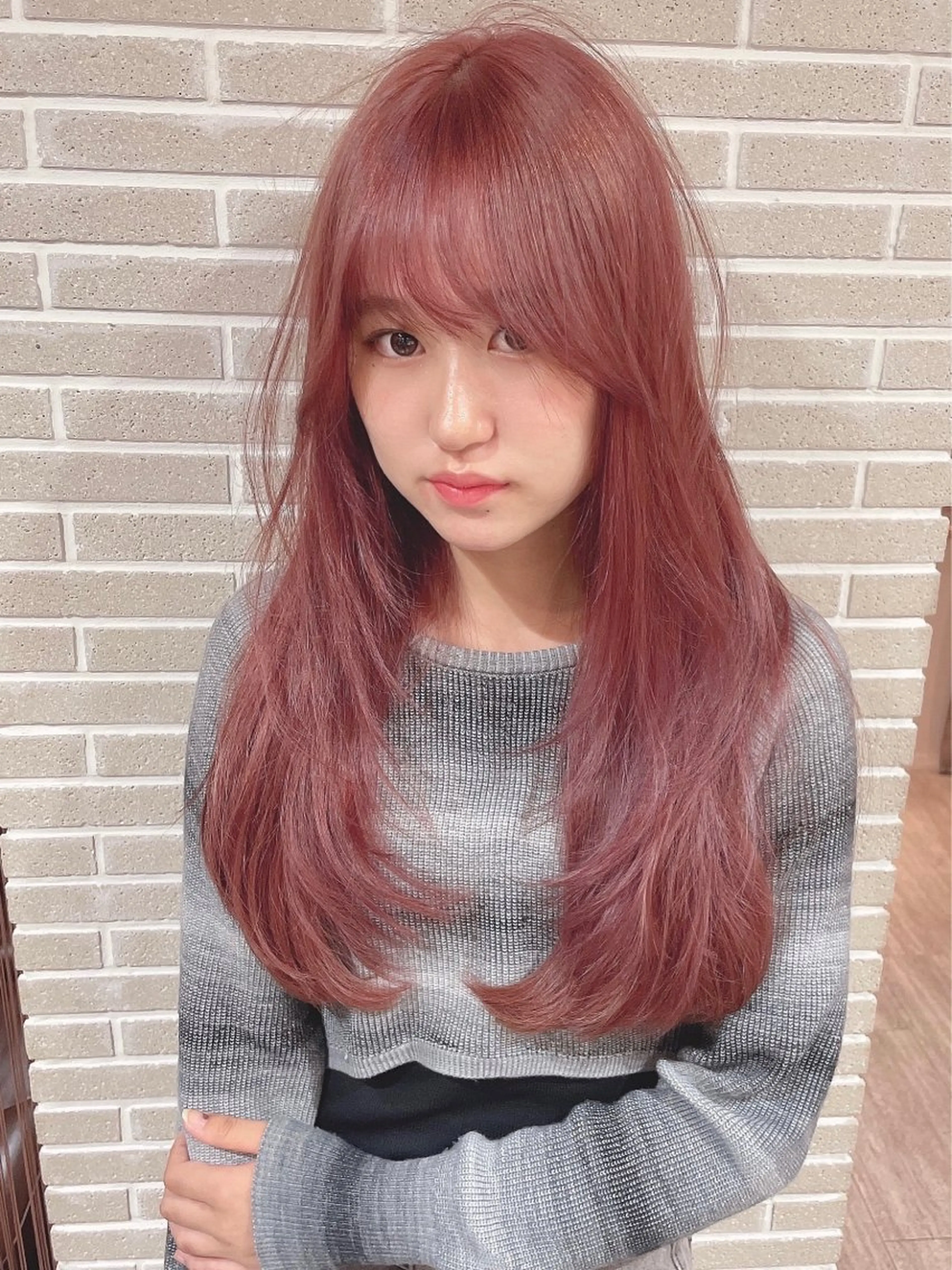 セミロング カット 大人可愛い/レイヤー /ブリーチ/溝口誠二のヘアスタイル