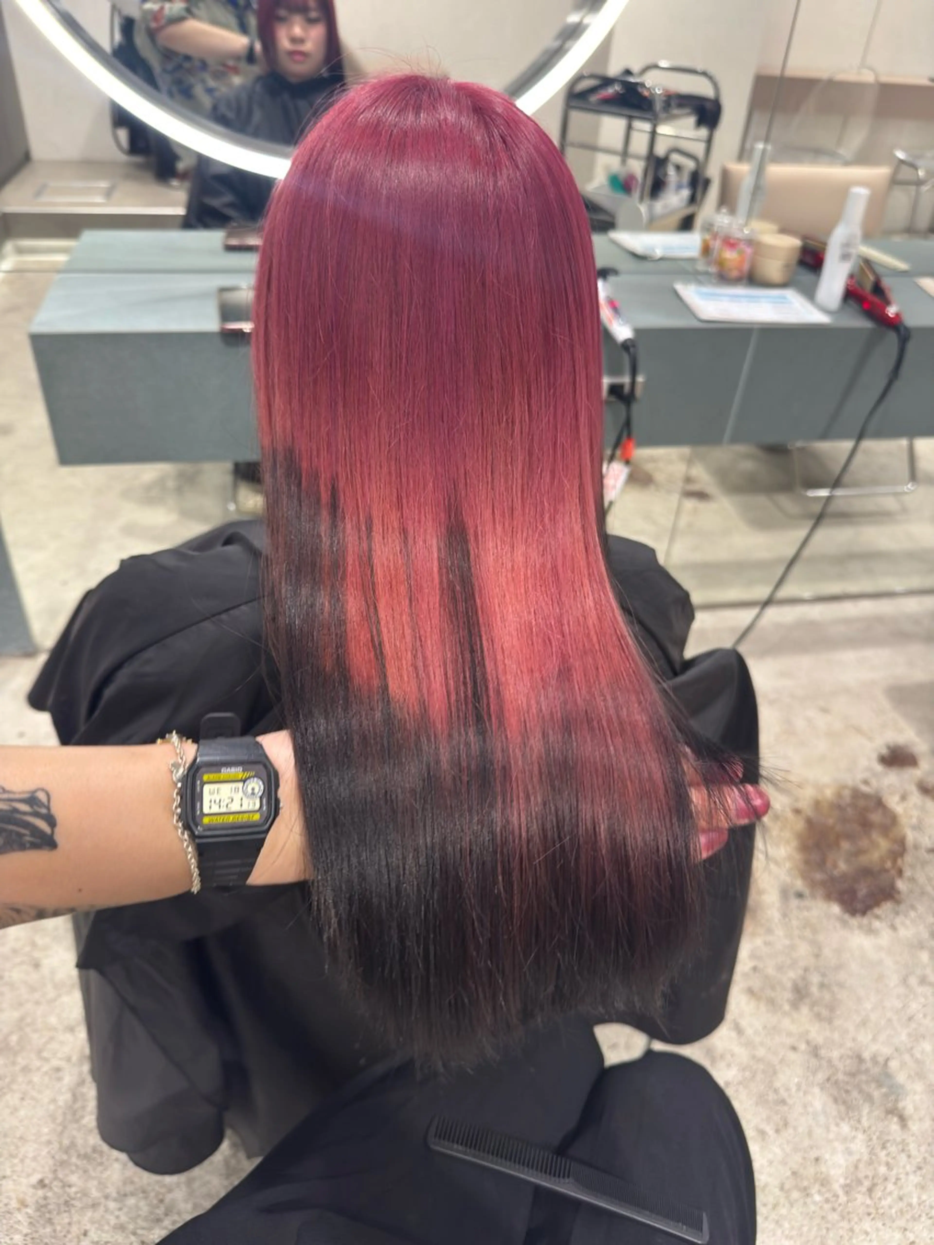 ミディアム カラー ヘアカラー 立川/レイヤー/ 複雑履歴/ 西川翔真のヘアスタイル