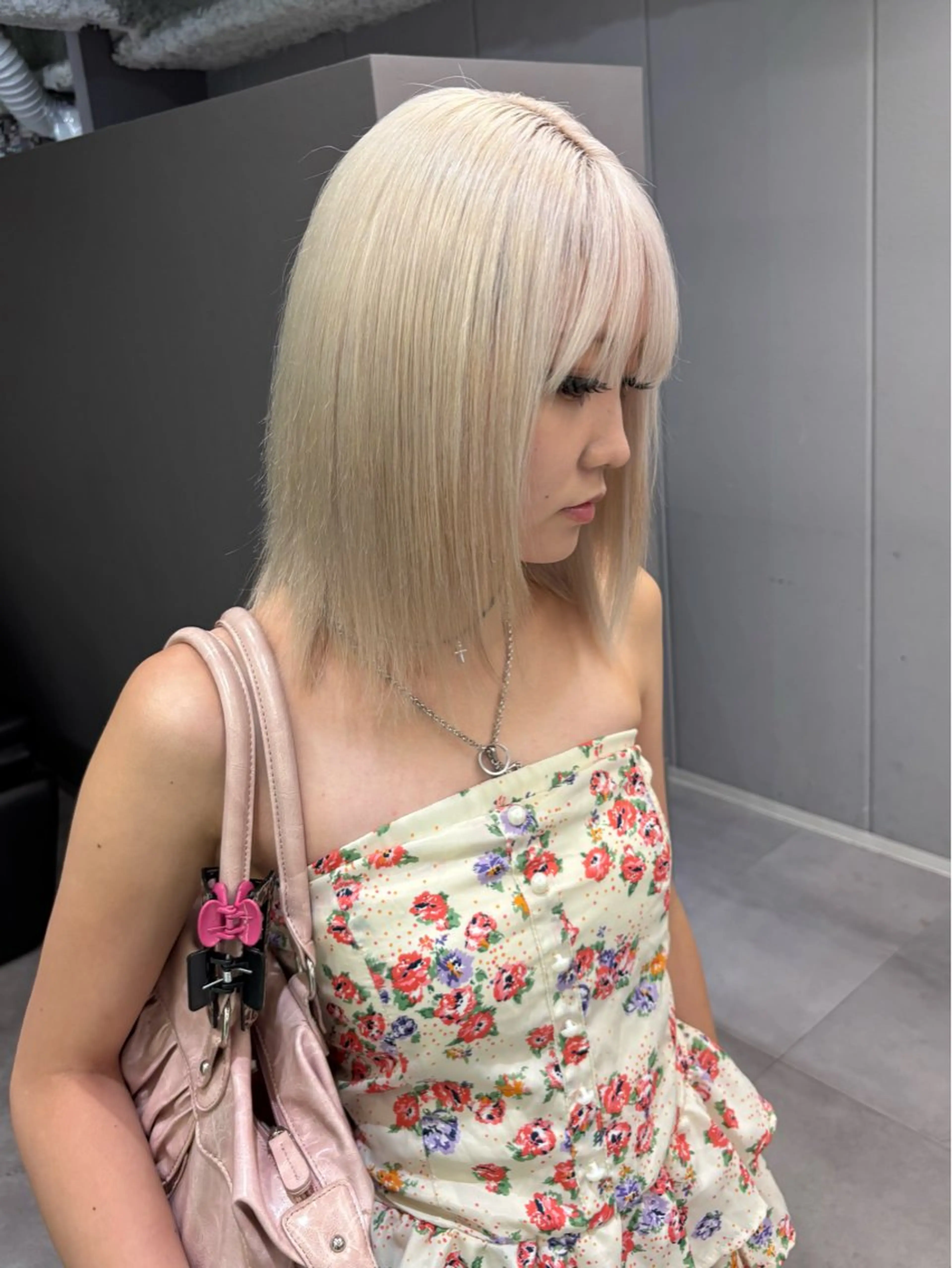 ミディアム カラー ブリーチ ケアブリーチ 髪質改善 ヘアカラー トリートメント 名古屋／デザイン／ ブリーチ/松井亮磨のヘアスタイル