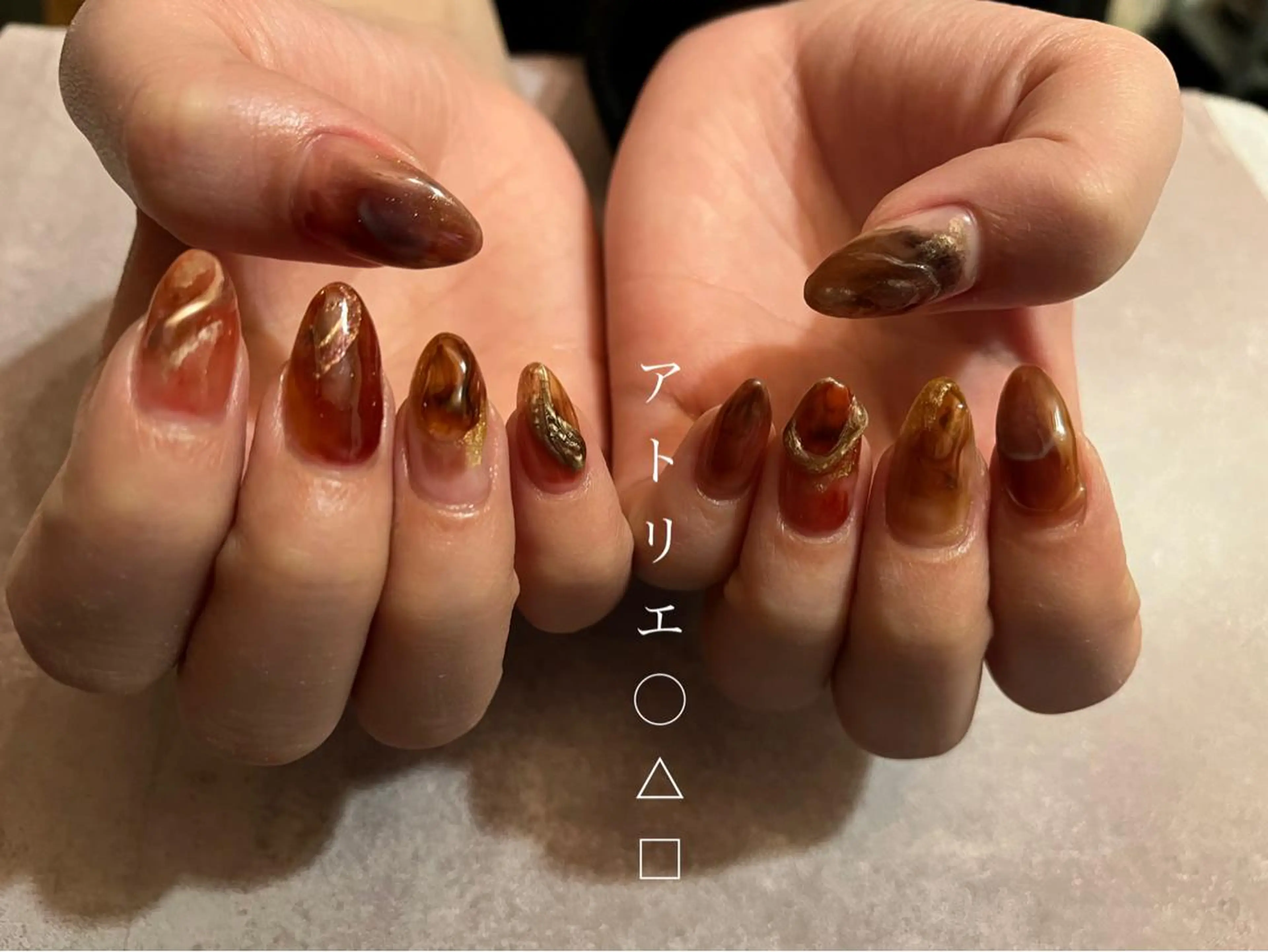 ネイル ニュアンスネイル ハンドネイル アトリエ ○△□のネイルデザイン
